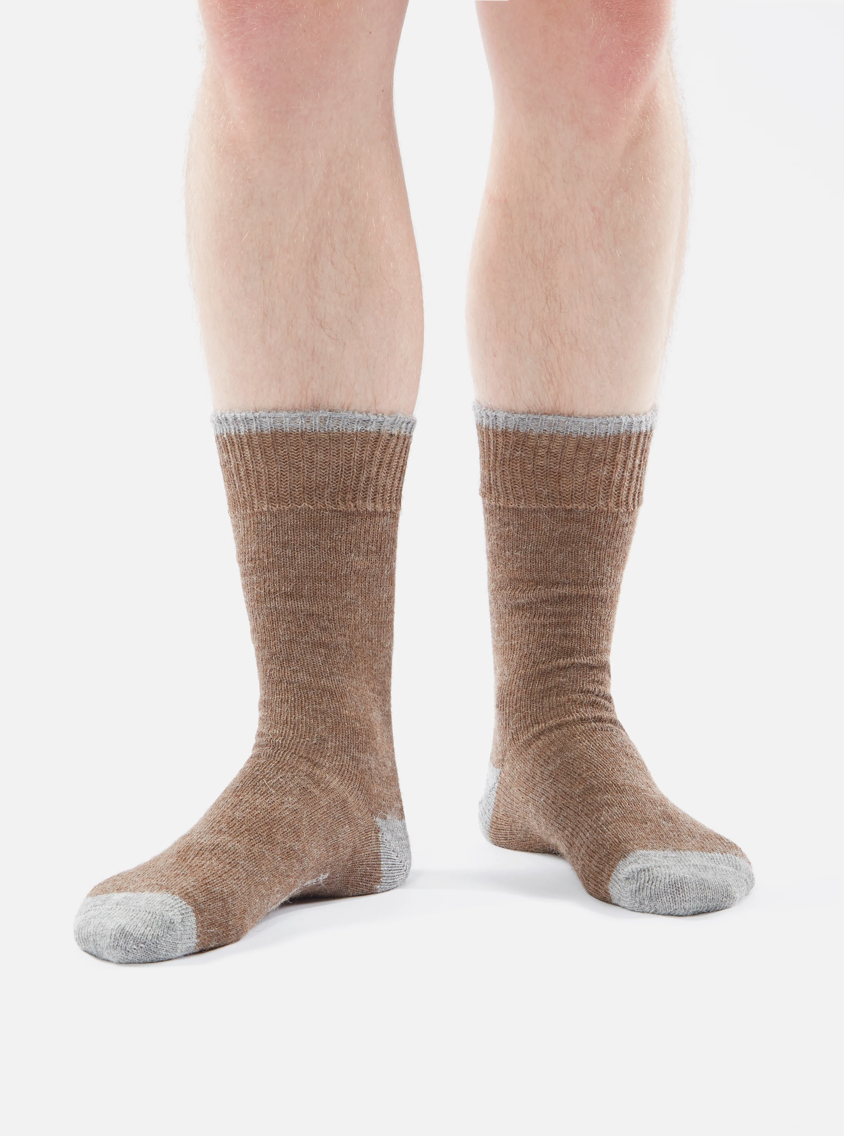 Brown Alpaca Wool Alpaca Sock - Image 3