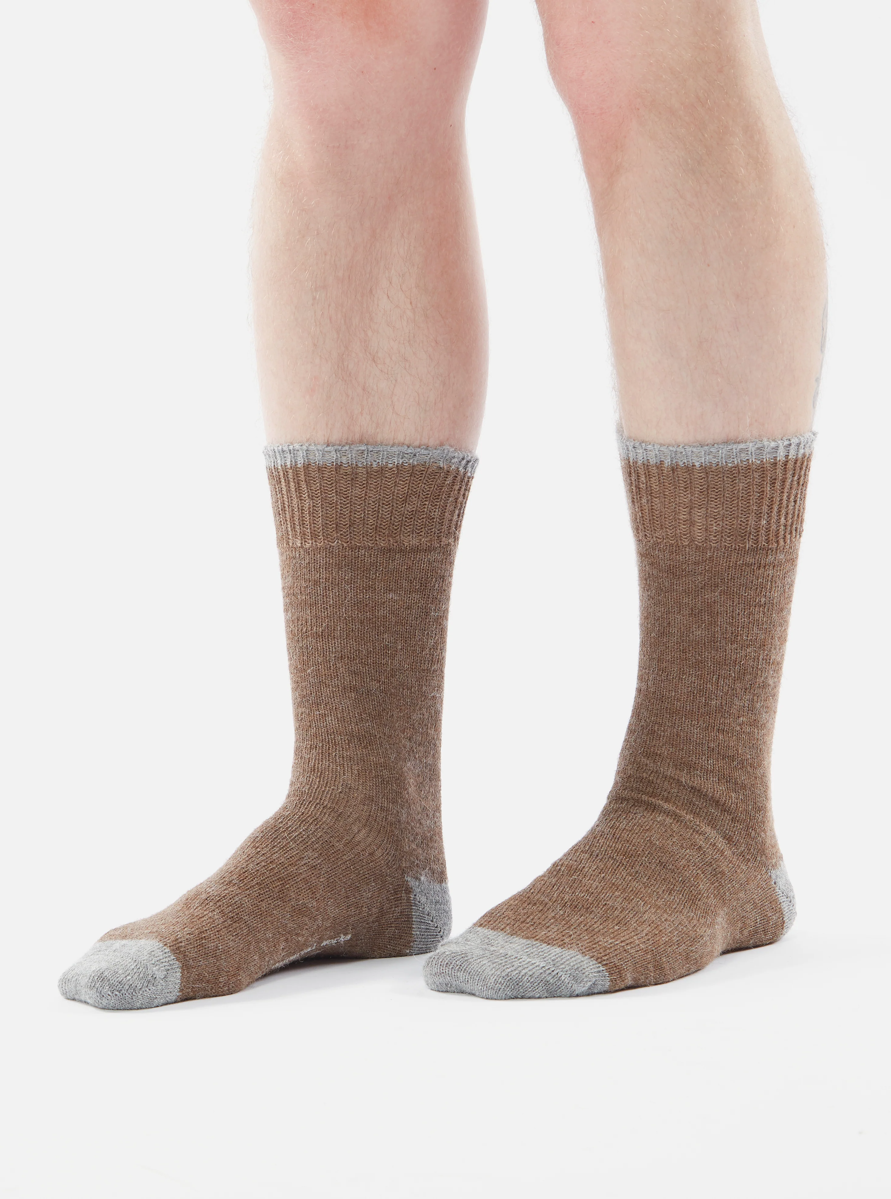 Brown Alpaca Wool Alpaca Sock - Image 4
