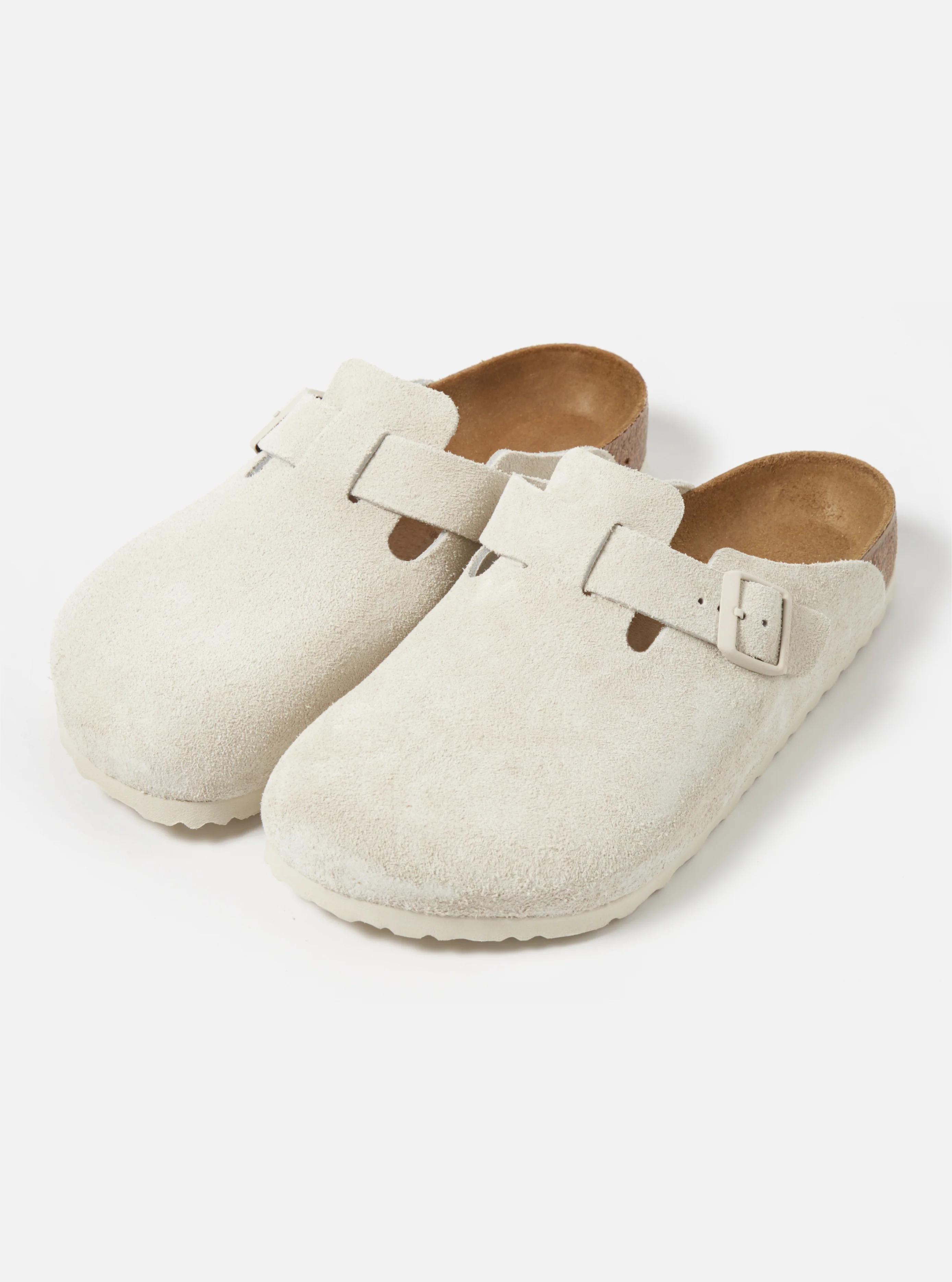 Birkenstock Antique White Suede Boston - Image 2