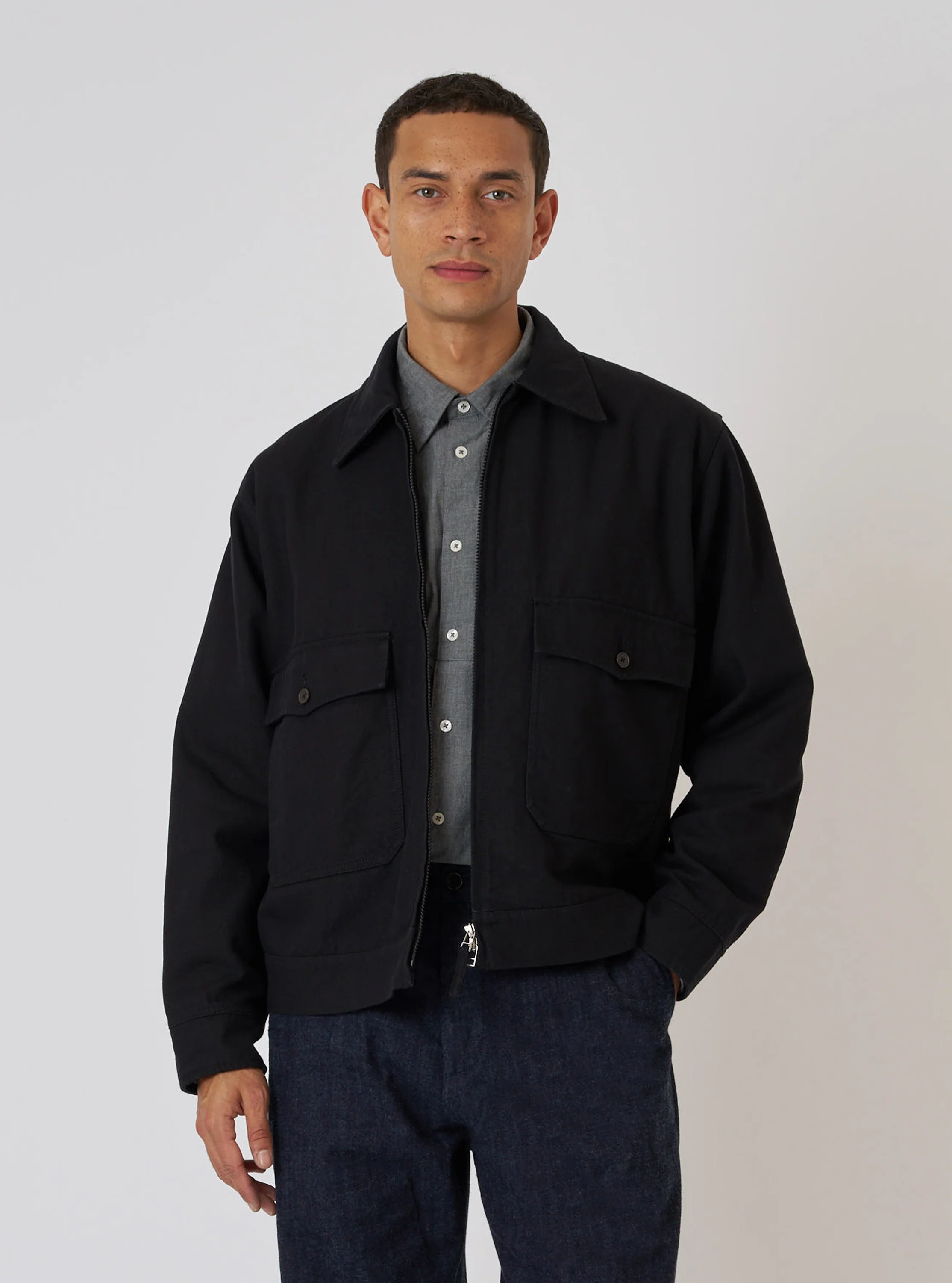 Black Organic Canvas S130 Jacket - Image 2