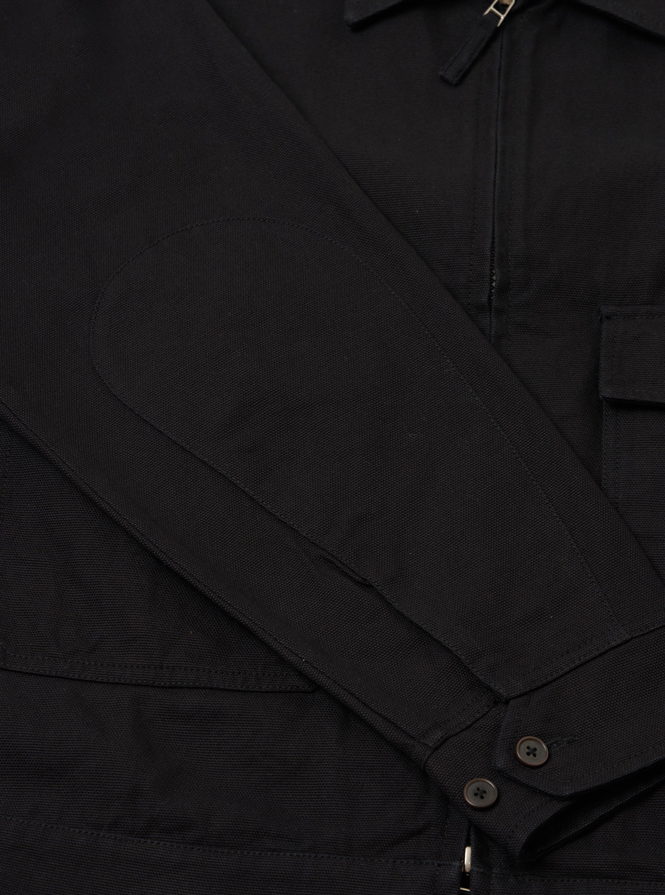 Black Organic Canvas S130 Jacket - Image 6