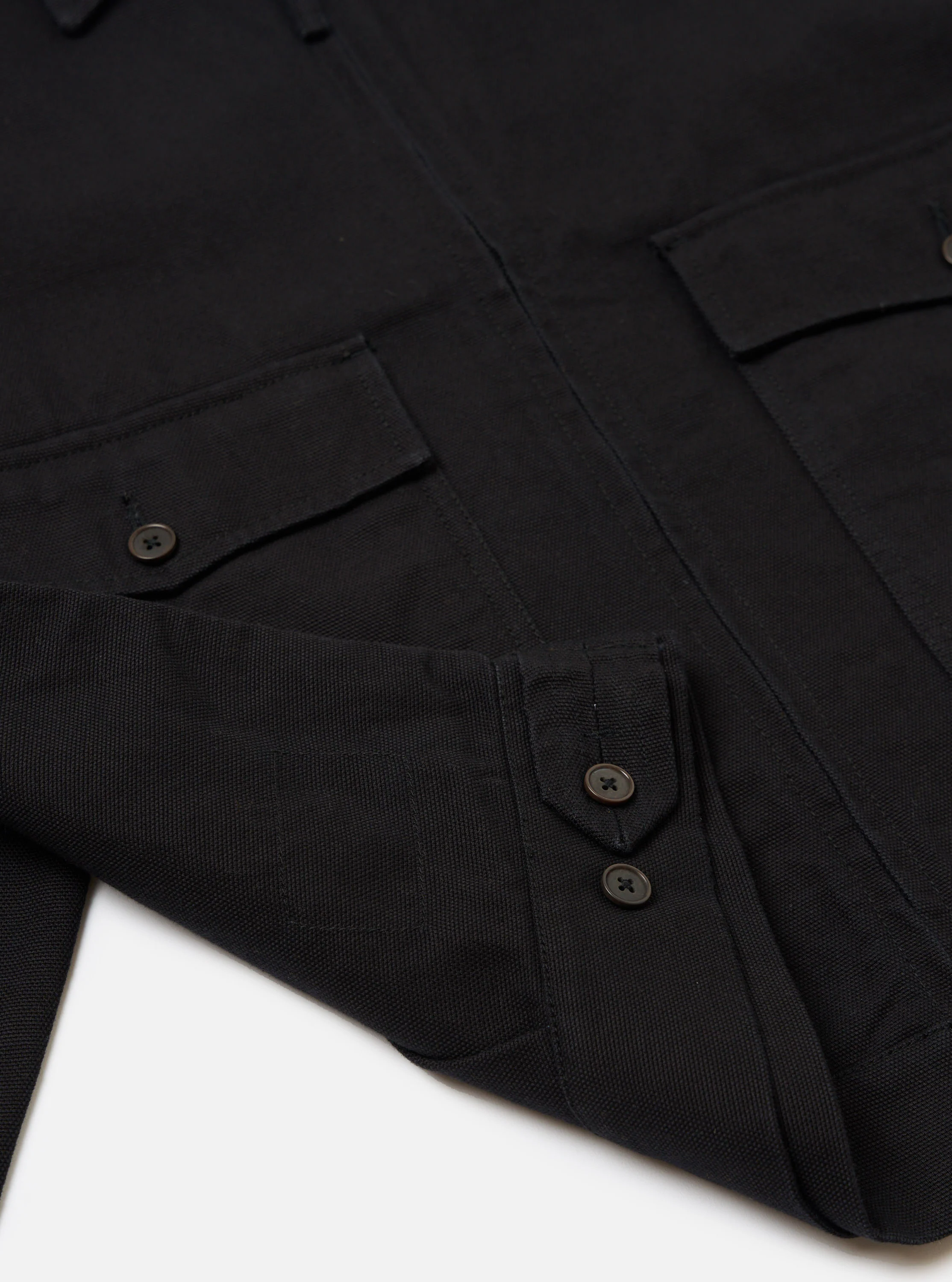 Black Organic Canvas S130 Jacket - Image 8