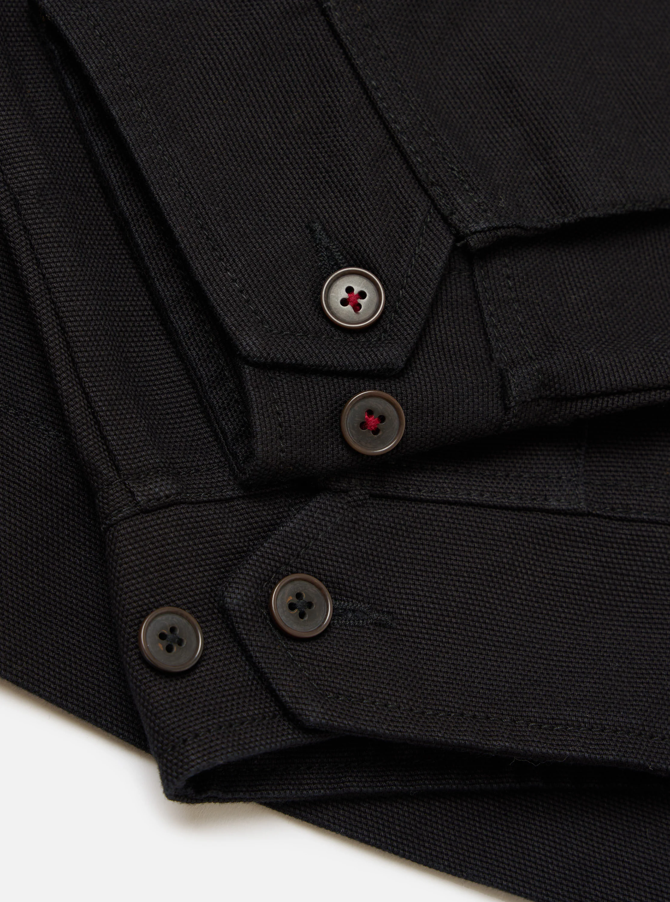 Black Organic Canvas S130 Jacket - Image 9