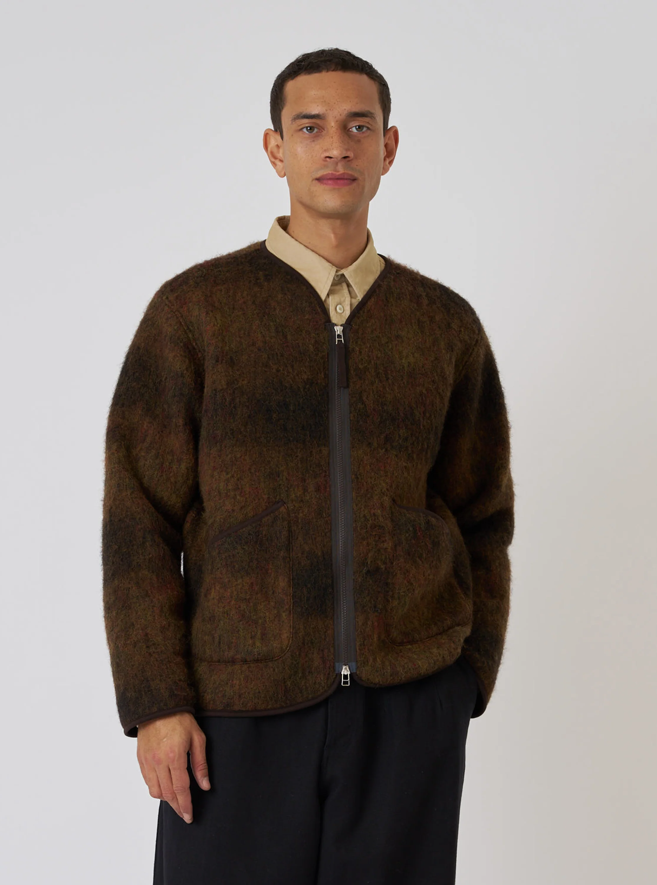 Brown Alps Fleece Zip Liner Jacket - Image 2