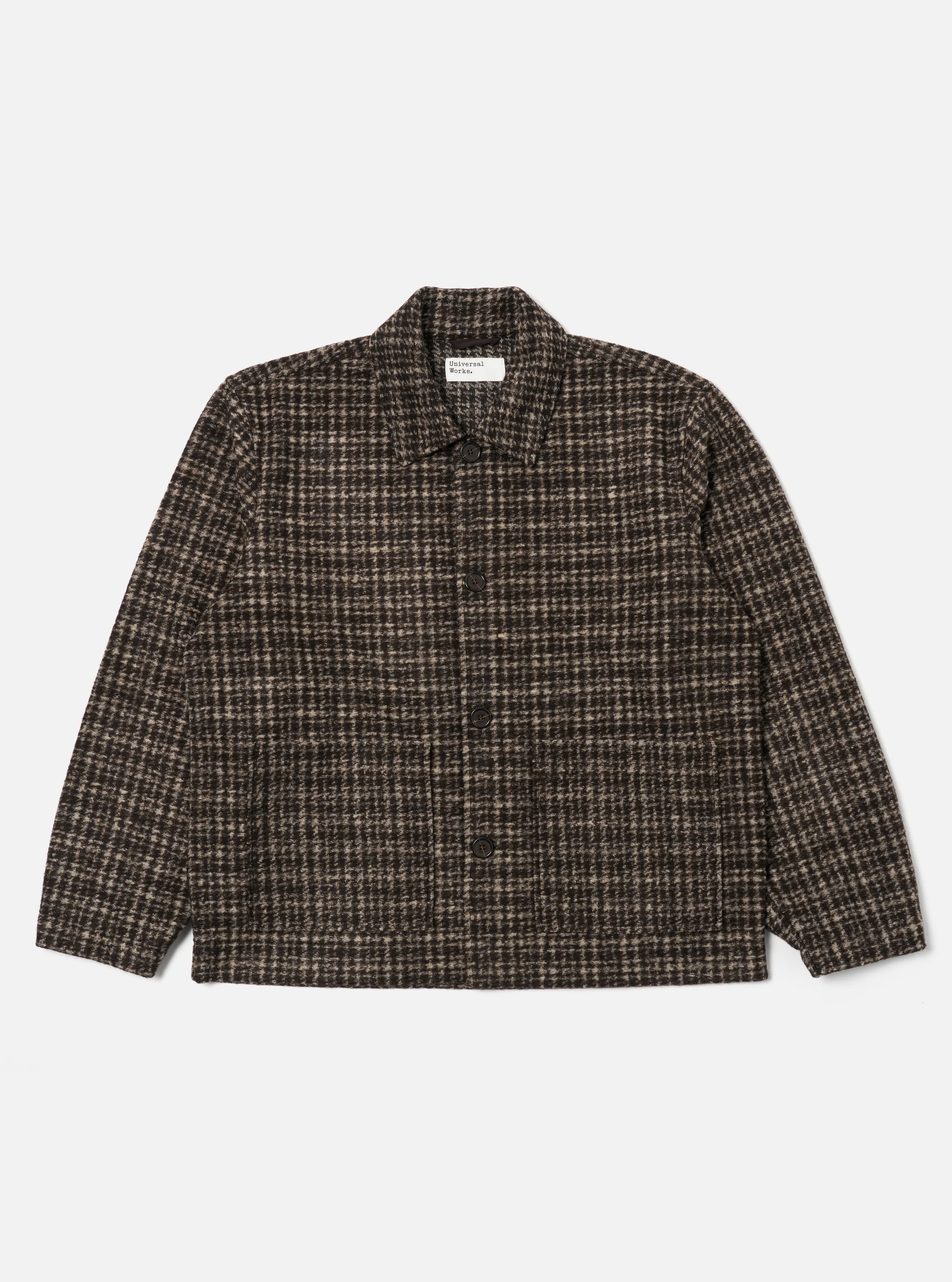 Brown Jacquard Knit Rams Jacket