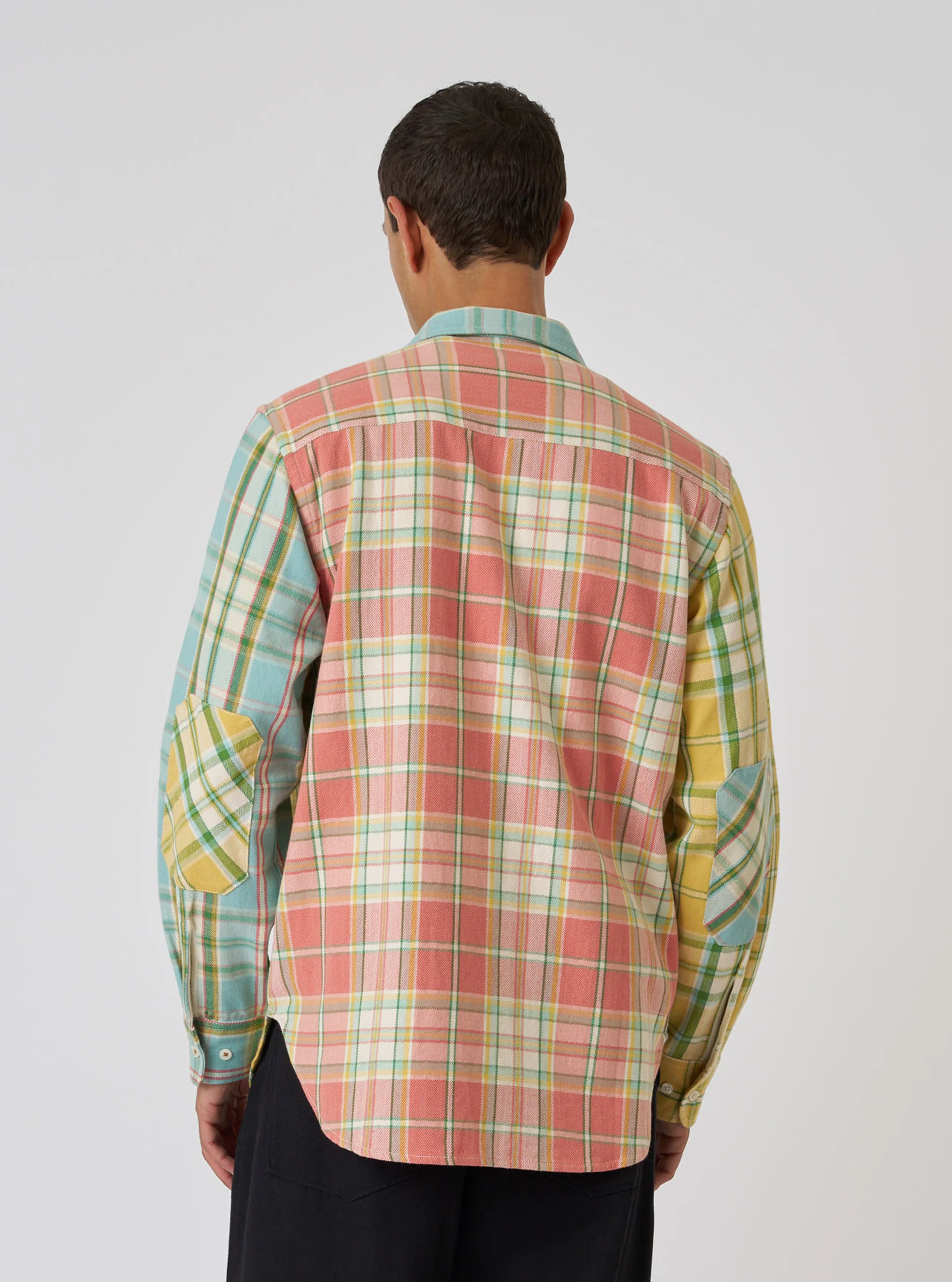 Faded Mixed Check Panel Shirt - Image 3