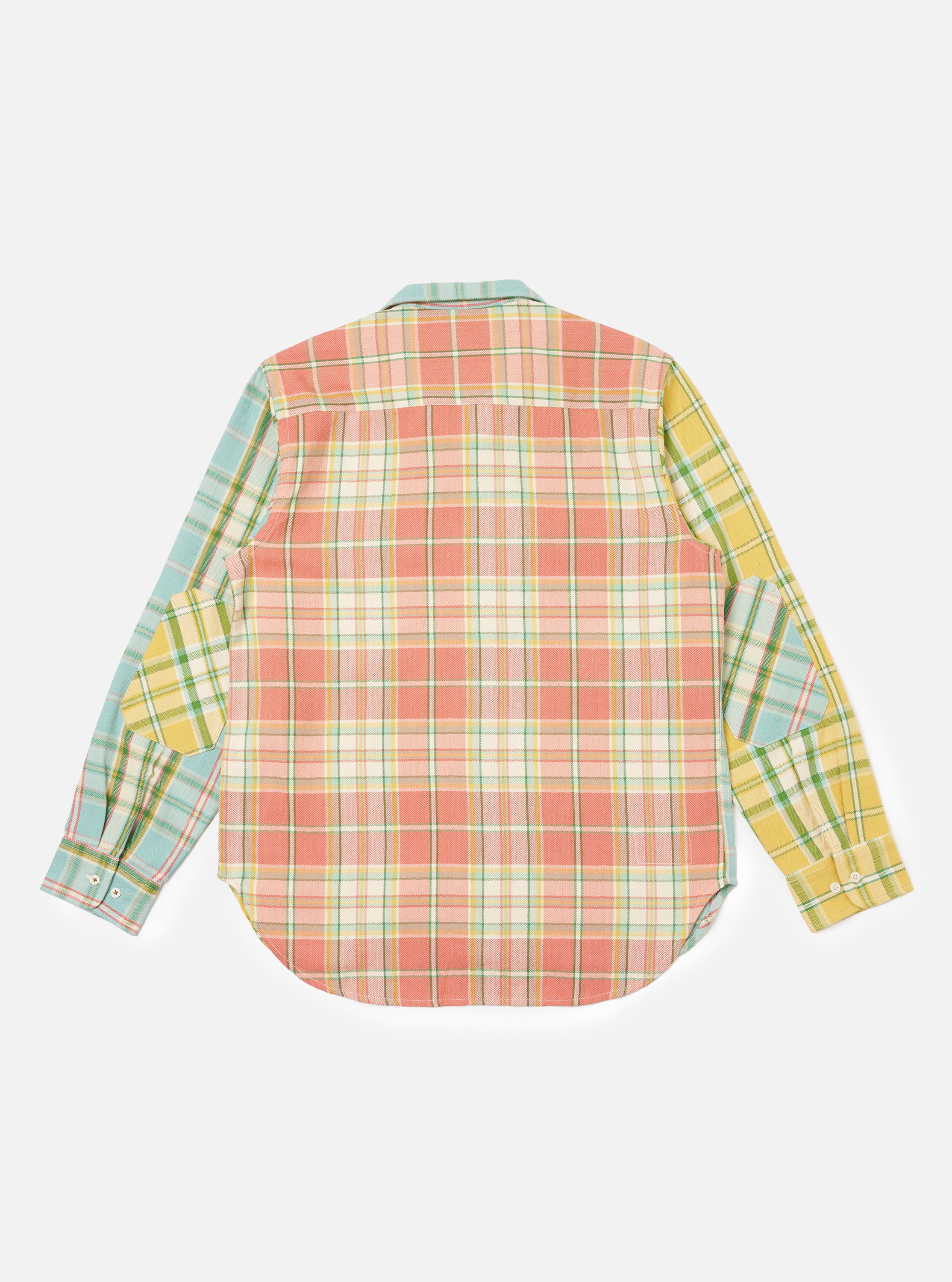 Faded Mixed Check Panel Shirt - Image 5