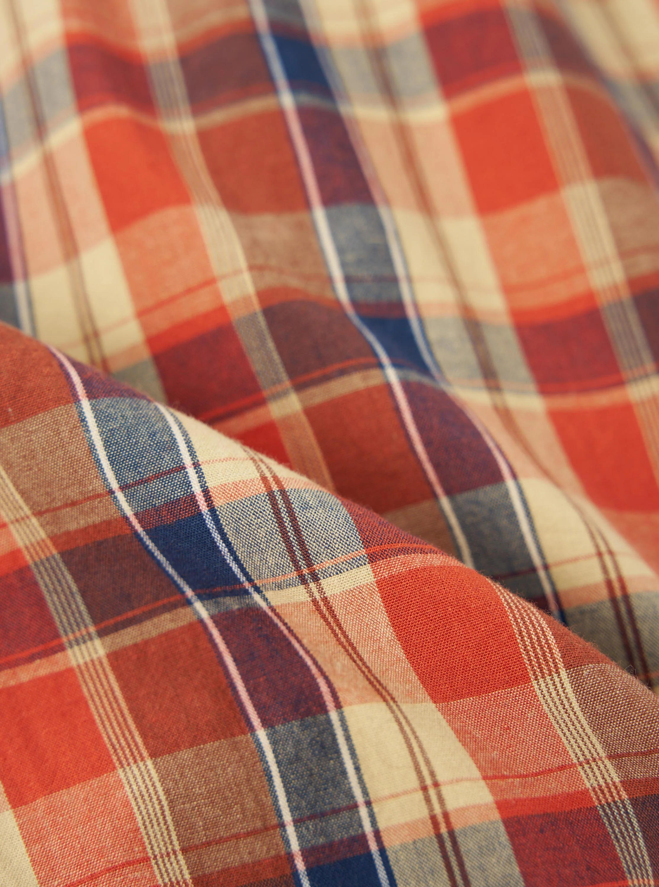 Orange/Navy Madras Check Boxer Short - Image 2