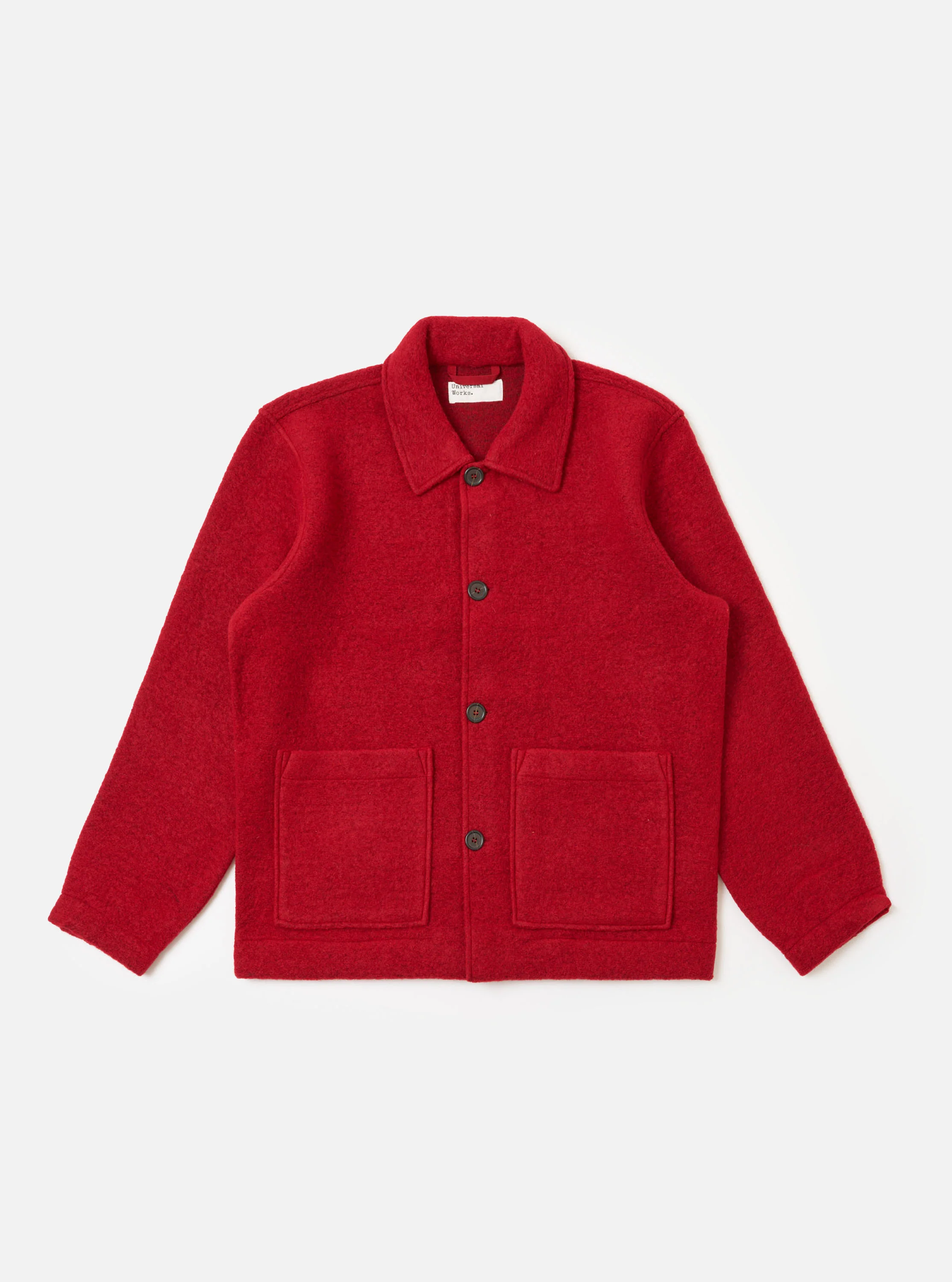 Red Wool Fleece Rams Jacket