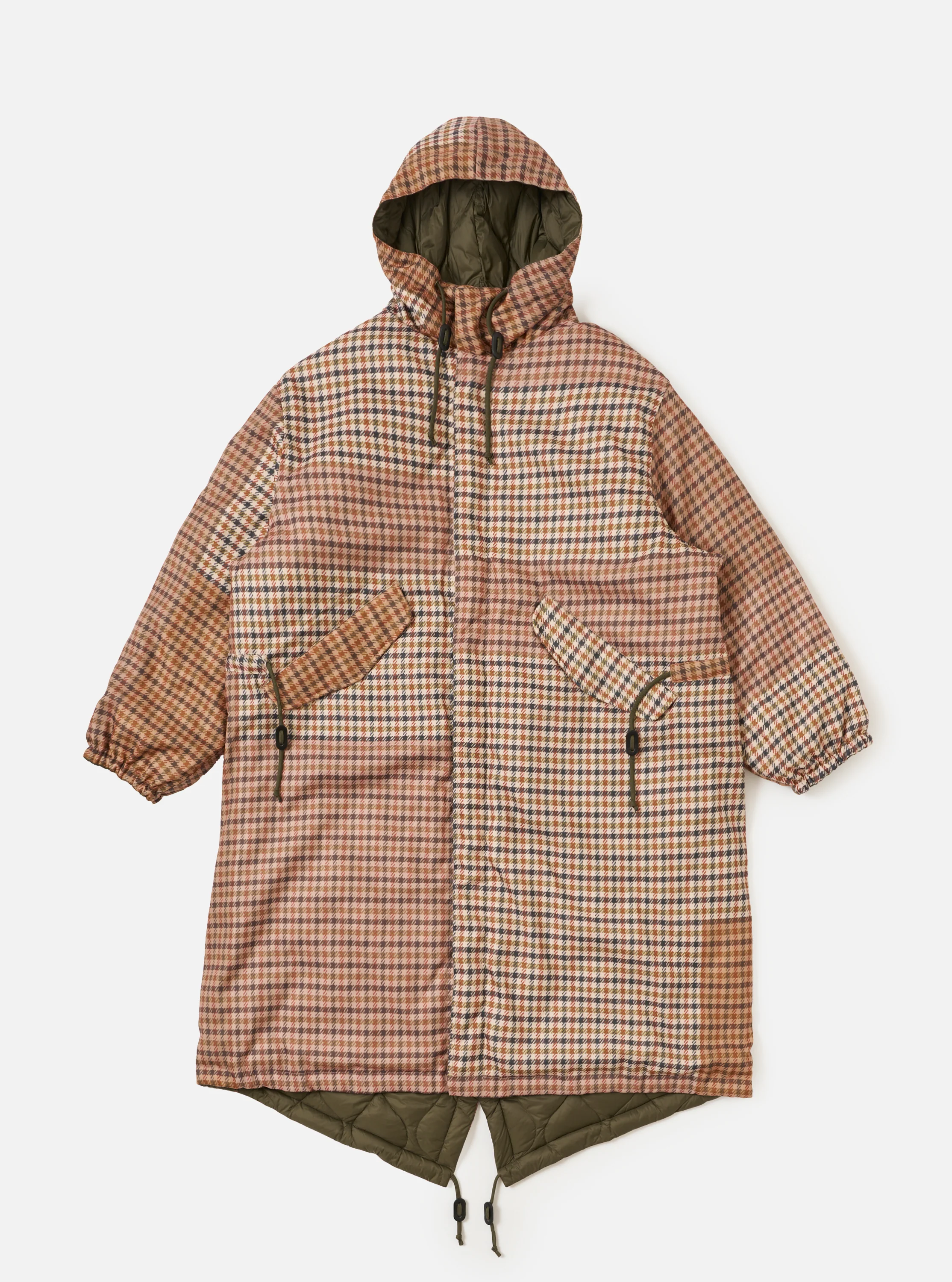 TAION x Universal Works Reversible Dark Olive Military Line Parka - Image 9