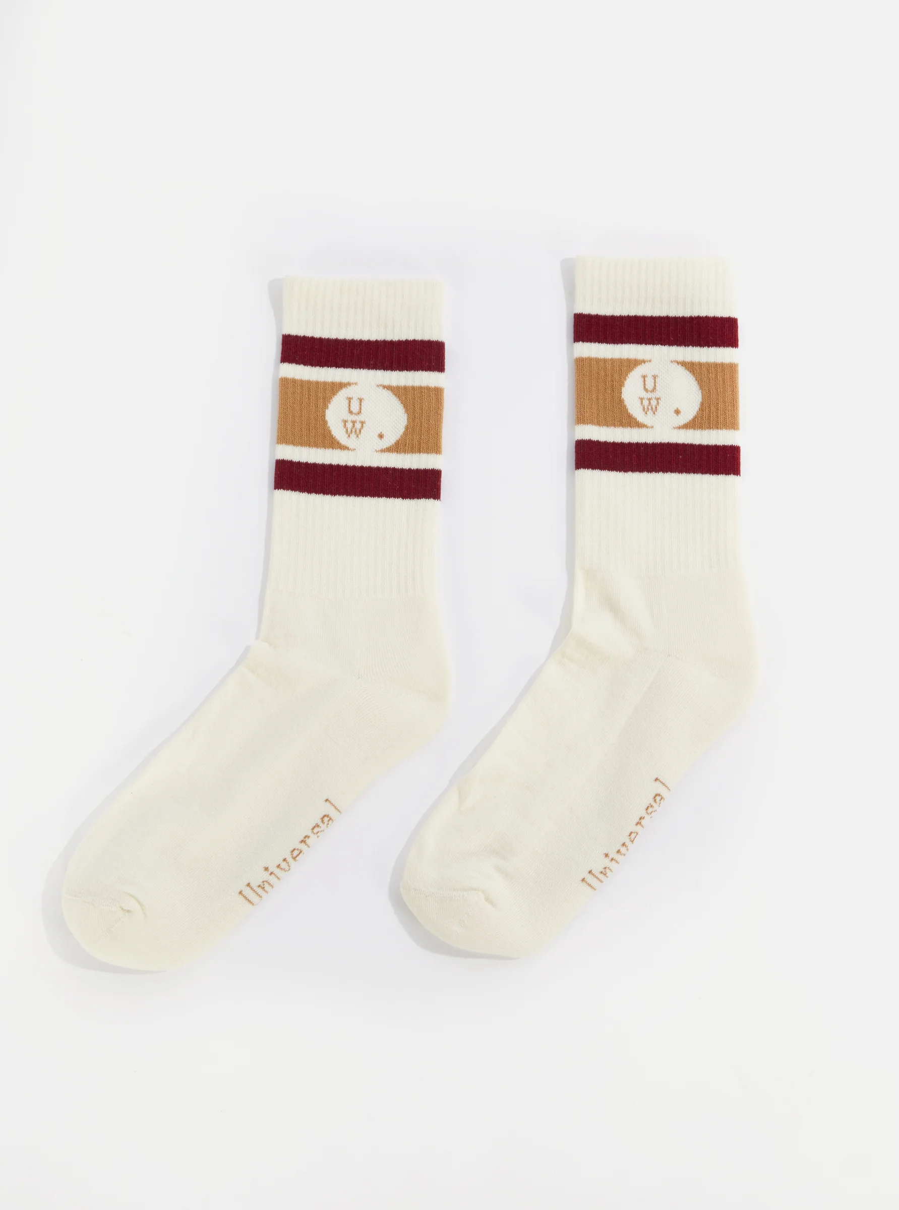 Ecru/Black Cotton 3 Pack Sport Sock - Image 5