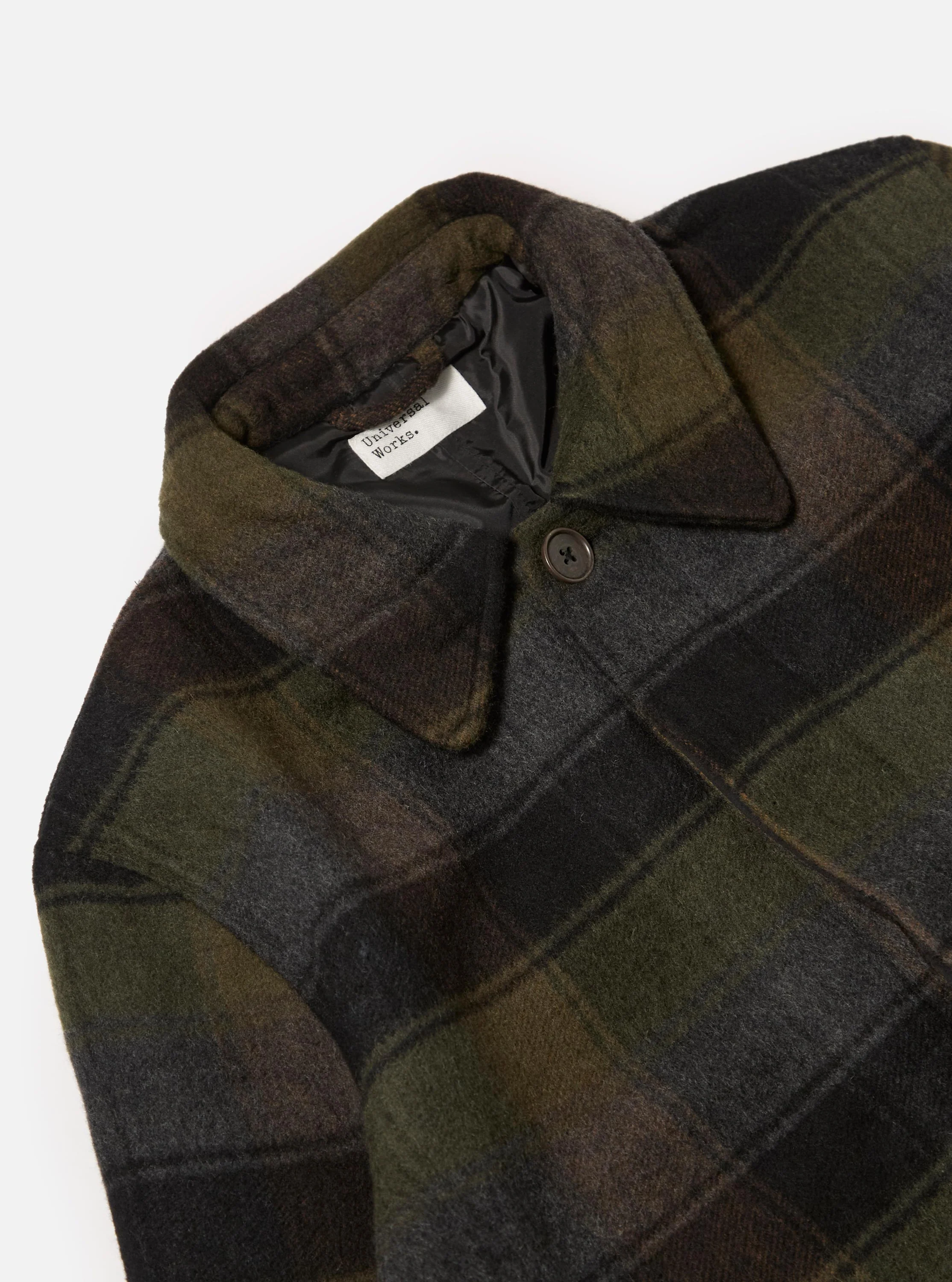 Black/Brown Berlin Wool Check Account Coat - Image 6