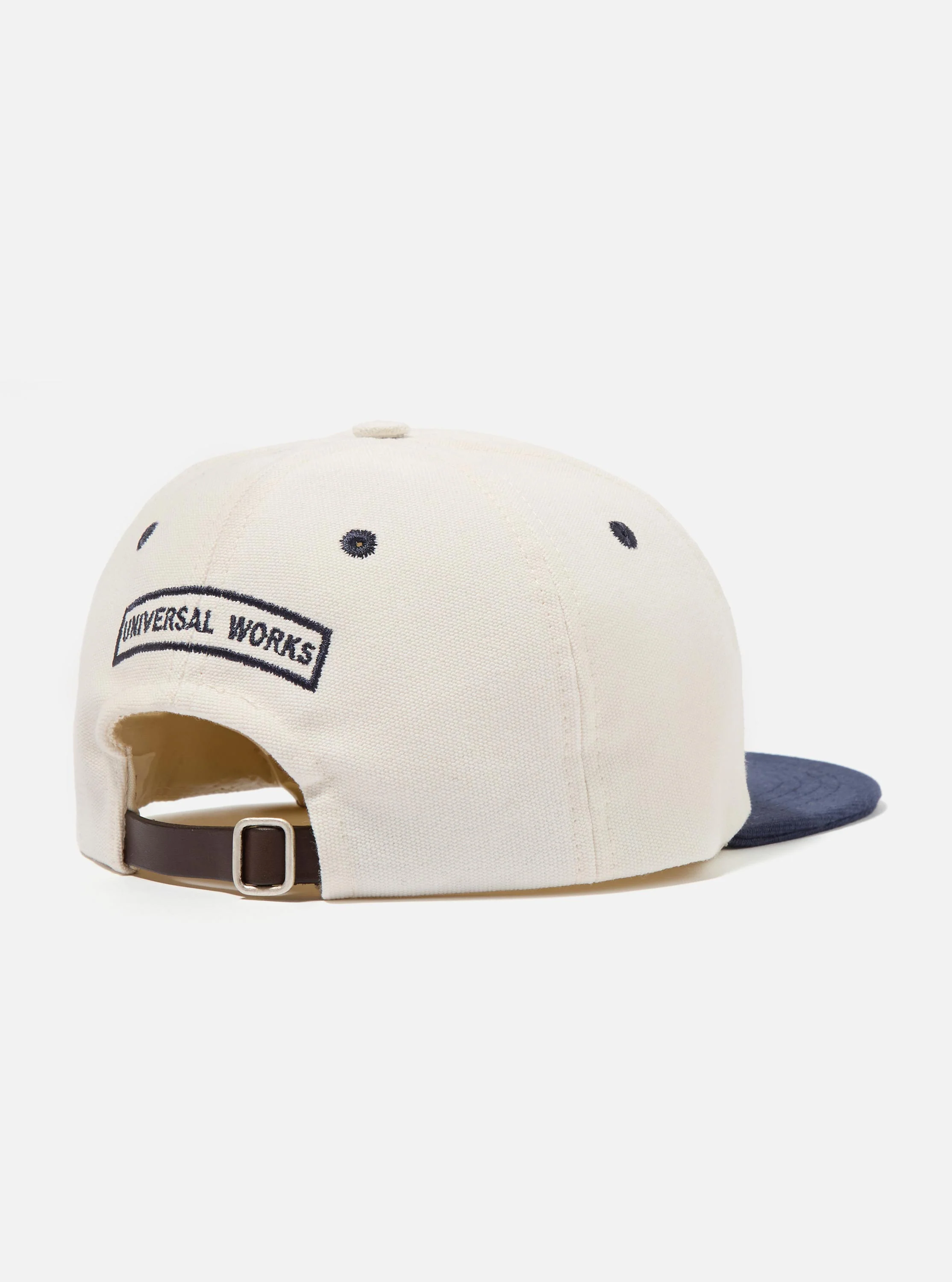 Ecru/Navy Canvas Baseball Hat - Image 3