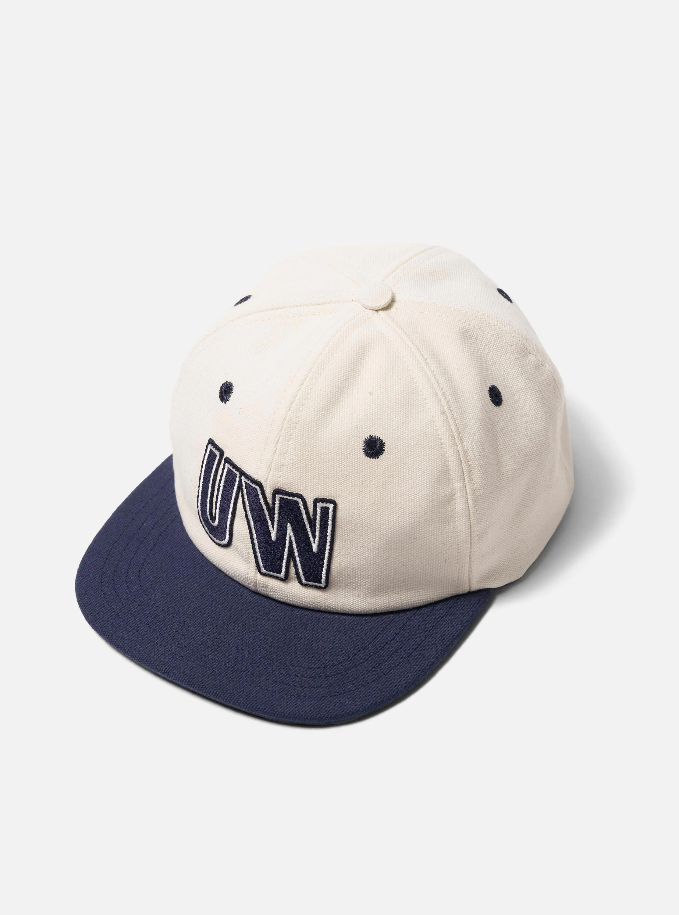 Ecru/Navy Canvas Baseball Hat - Image 4