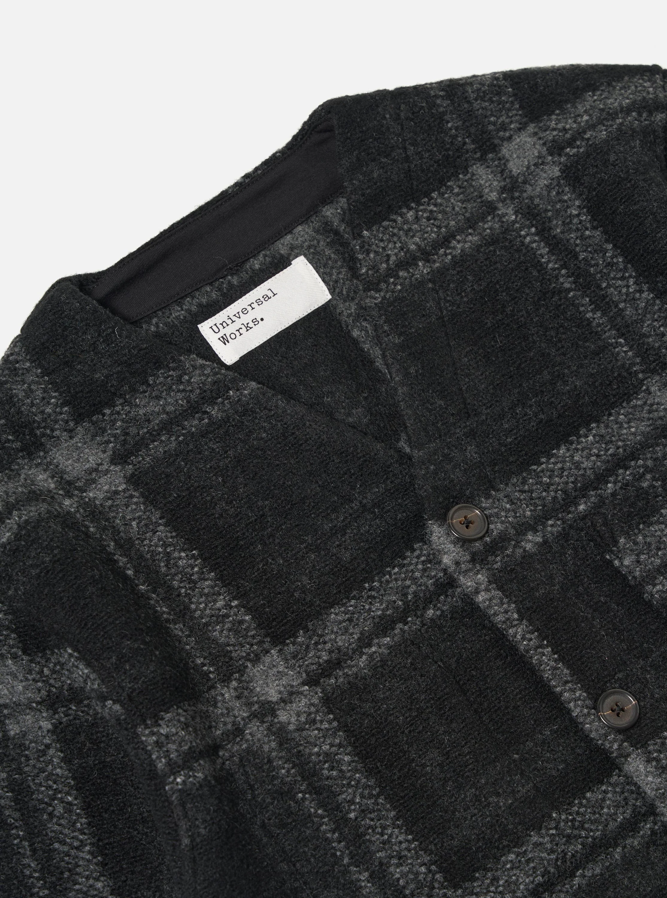 Grey Moh Check Fleece Cardigan - Image 6