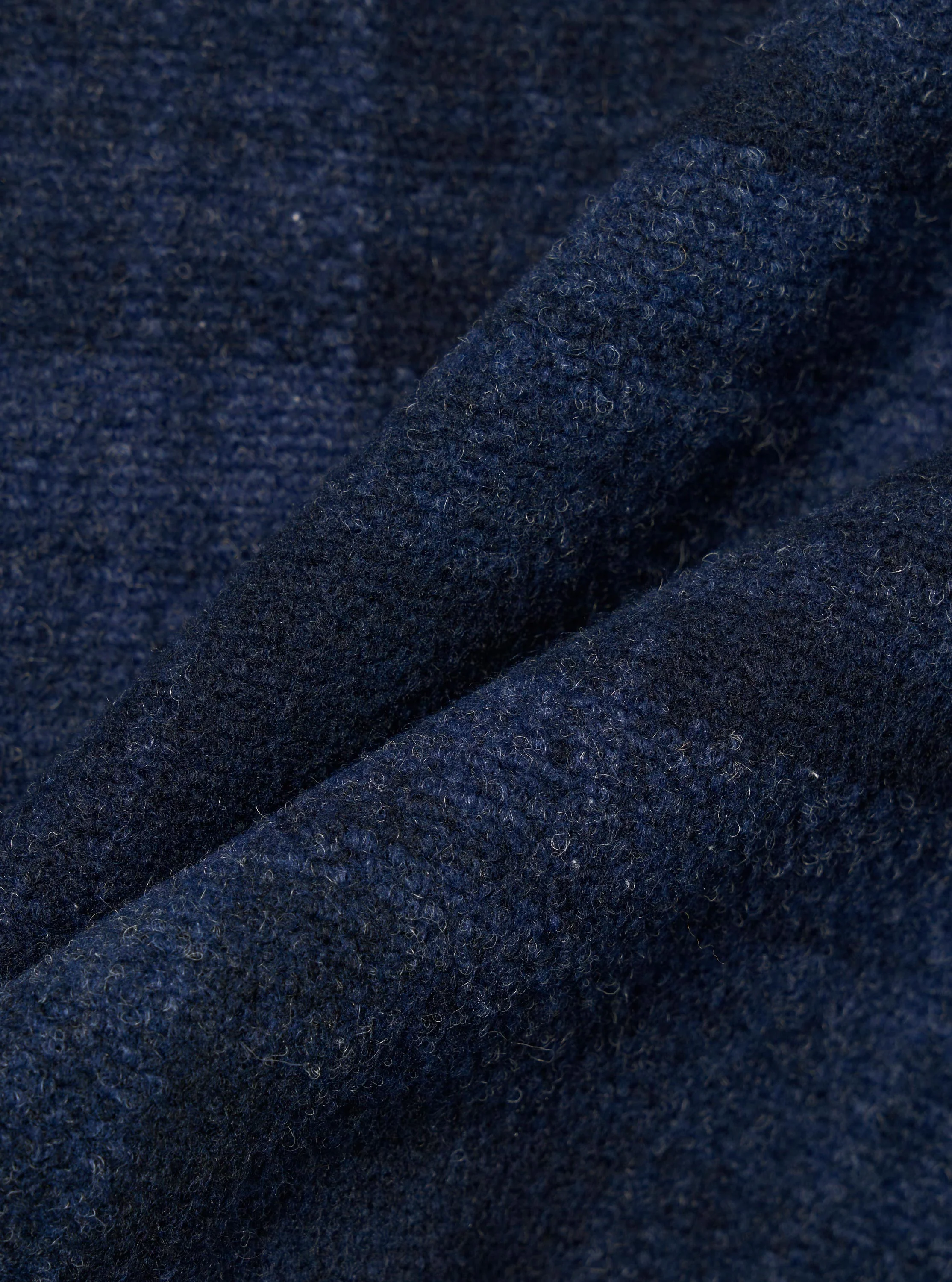 Navy Moh Check Fleece Cardigan - Image 4