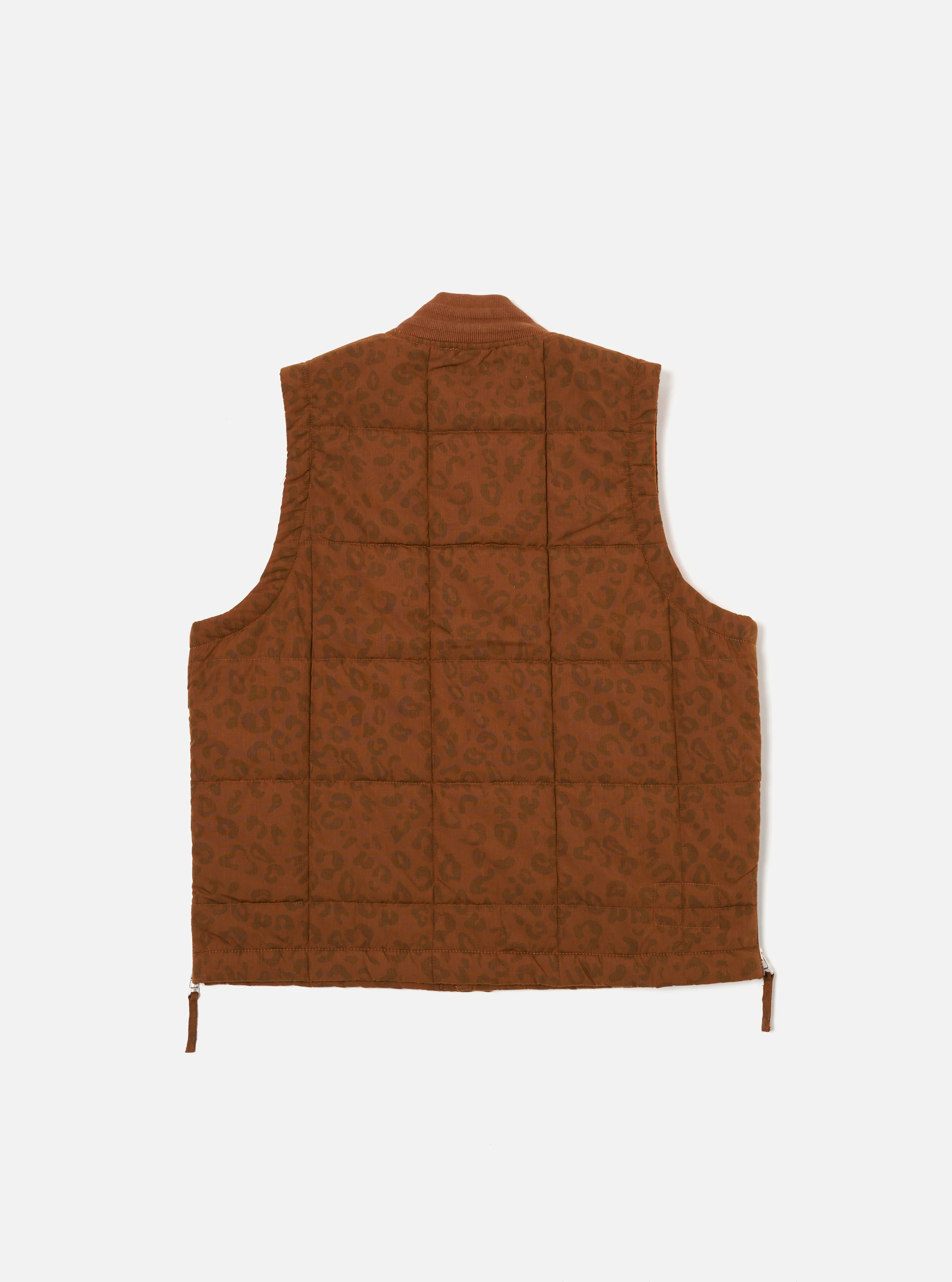 Orange Leopard Recycled Polytech Carlton Gilet - Image 3