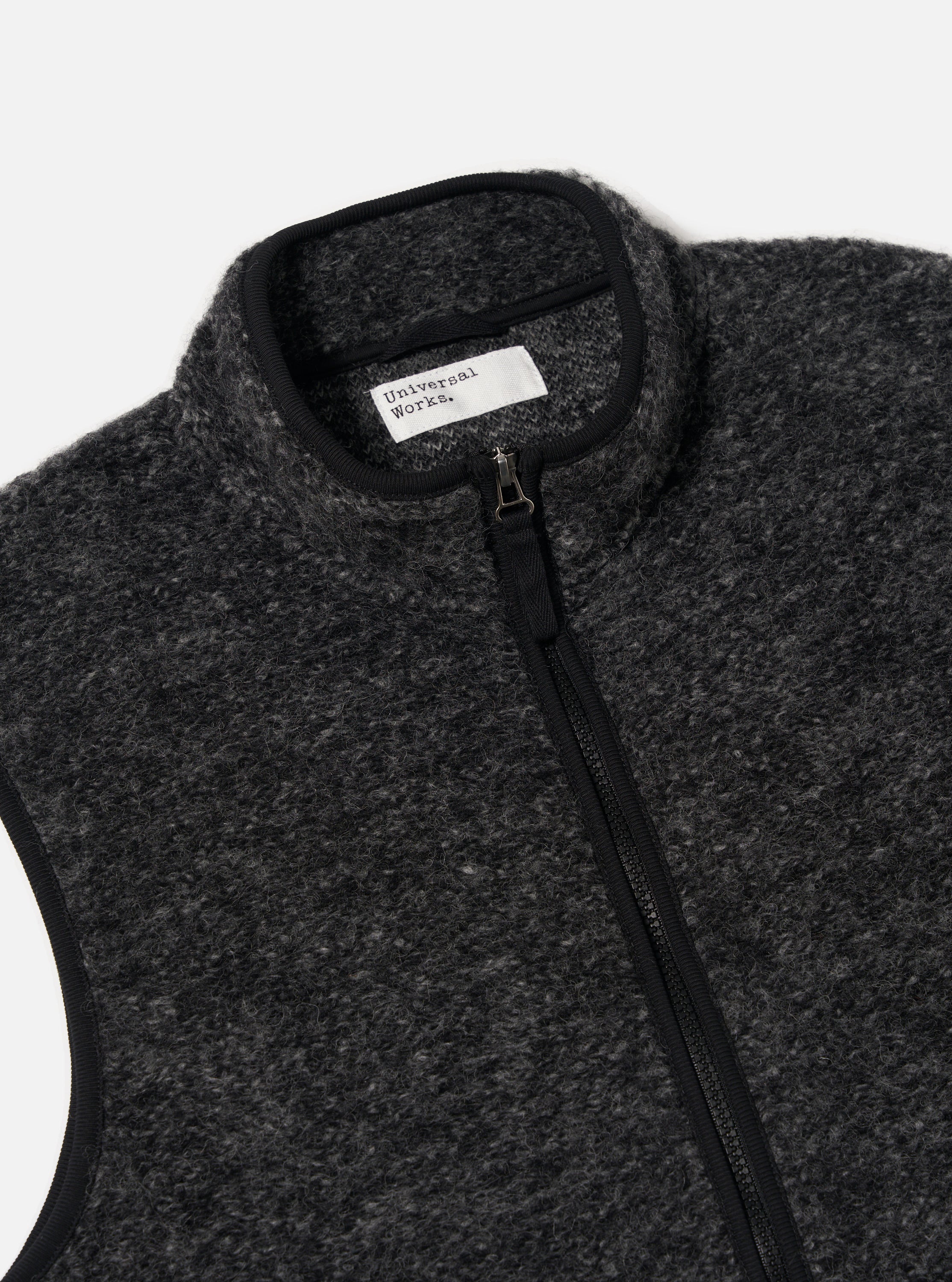Black Six Wool Fleece Climbing Gilet - Image 6