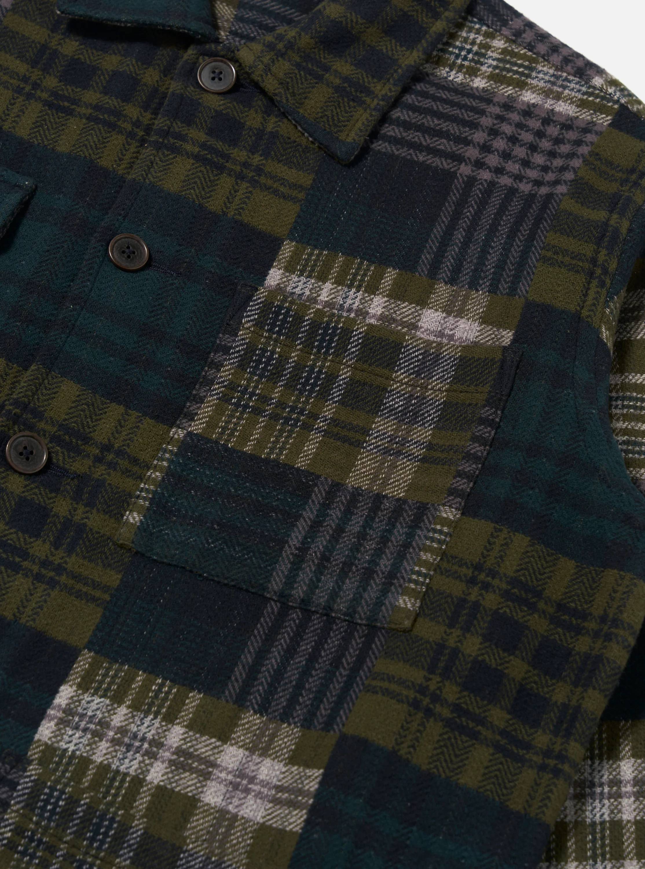 Green Japanese Patchwork Dockside Jacket - Image 7