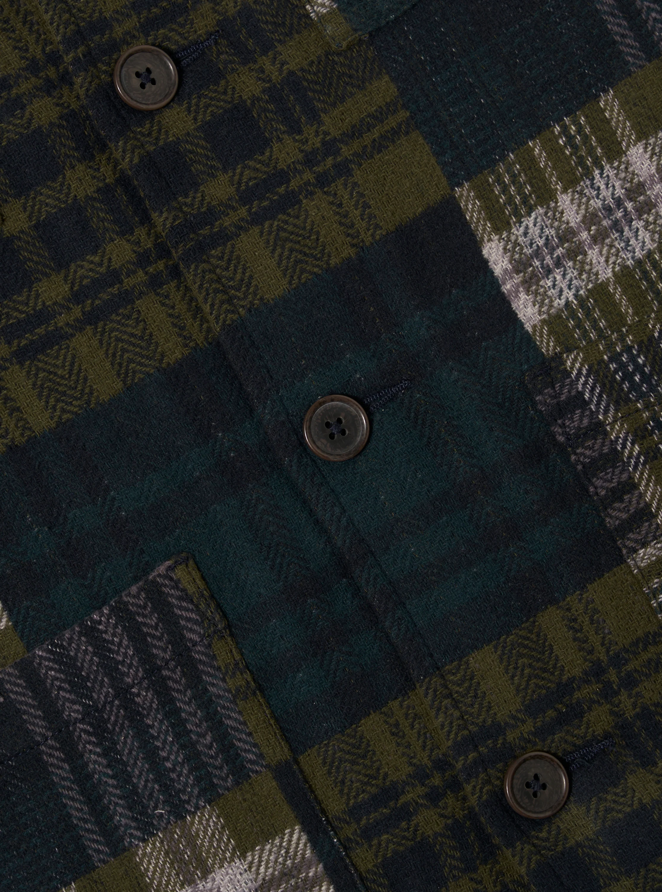 Green Japanese Patchwork Dockside Jacket - Image 8