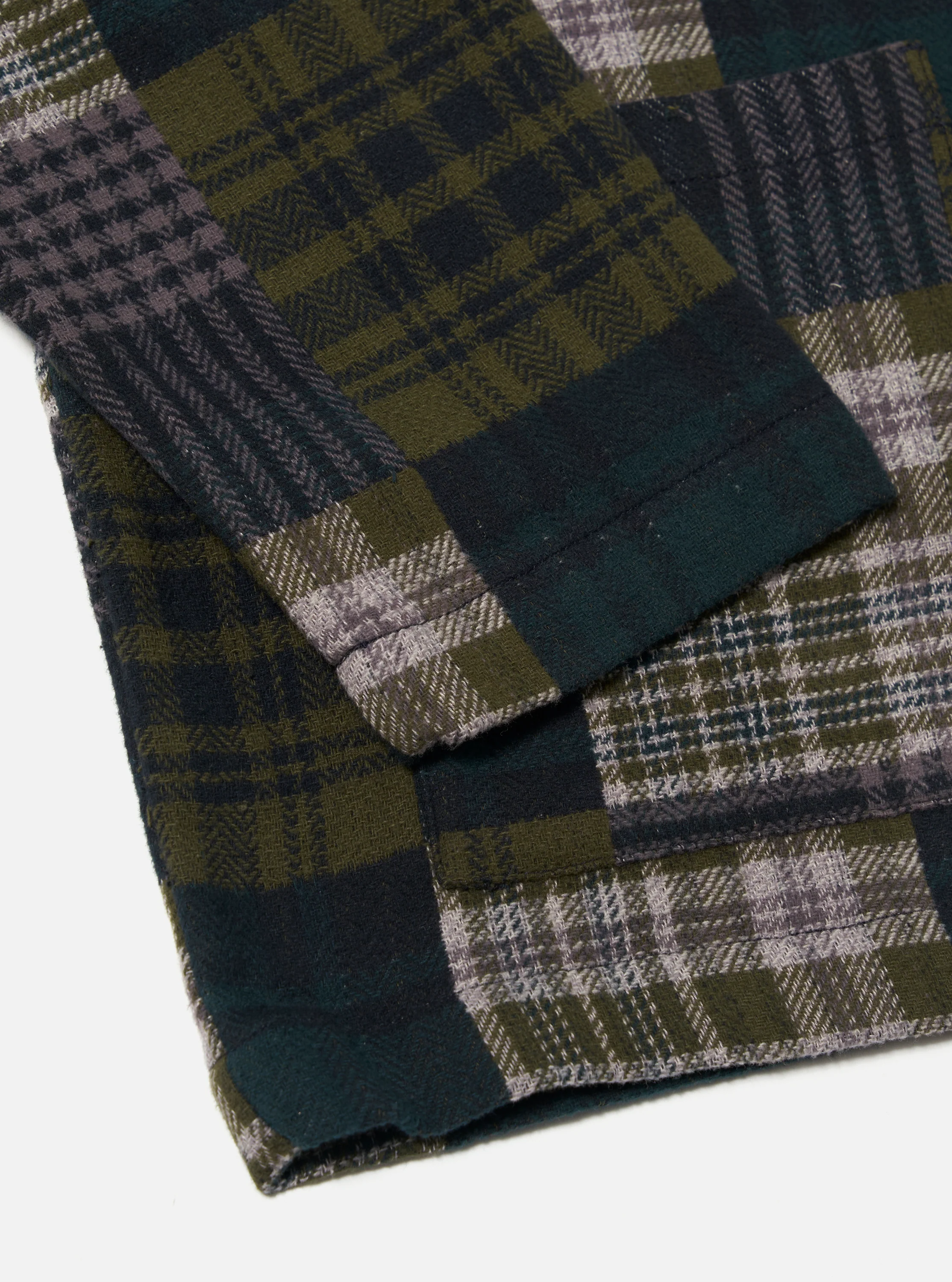 Green Japanese Patchwork Dockside Jacket - Image 9