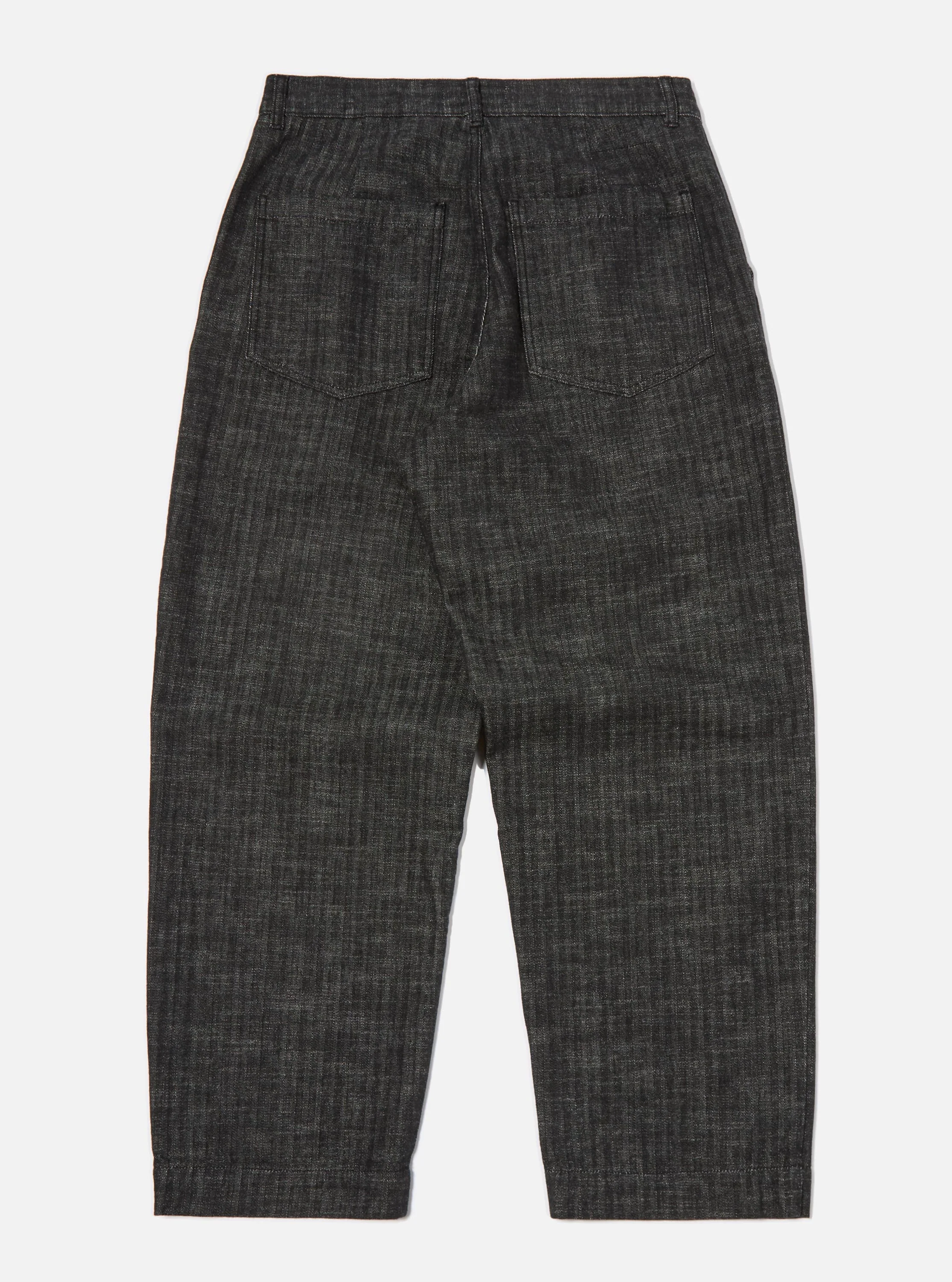 Black Italian Cotton Denim Duke Pant - Image 4