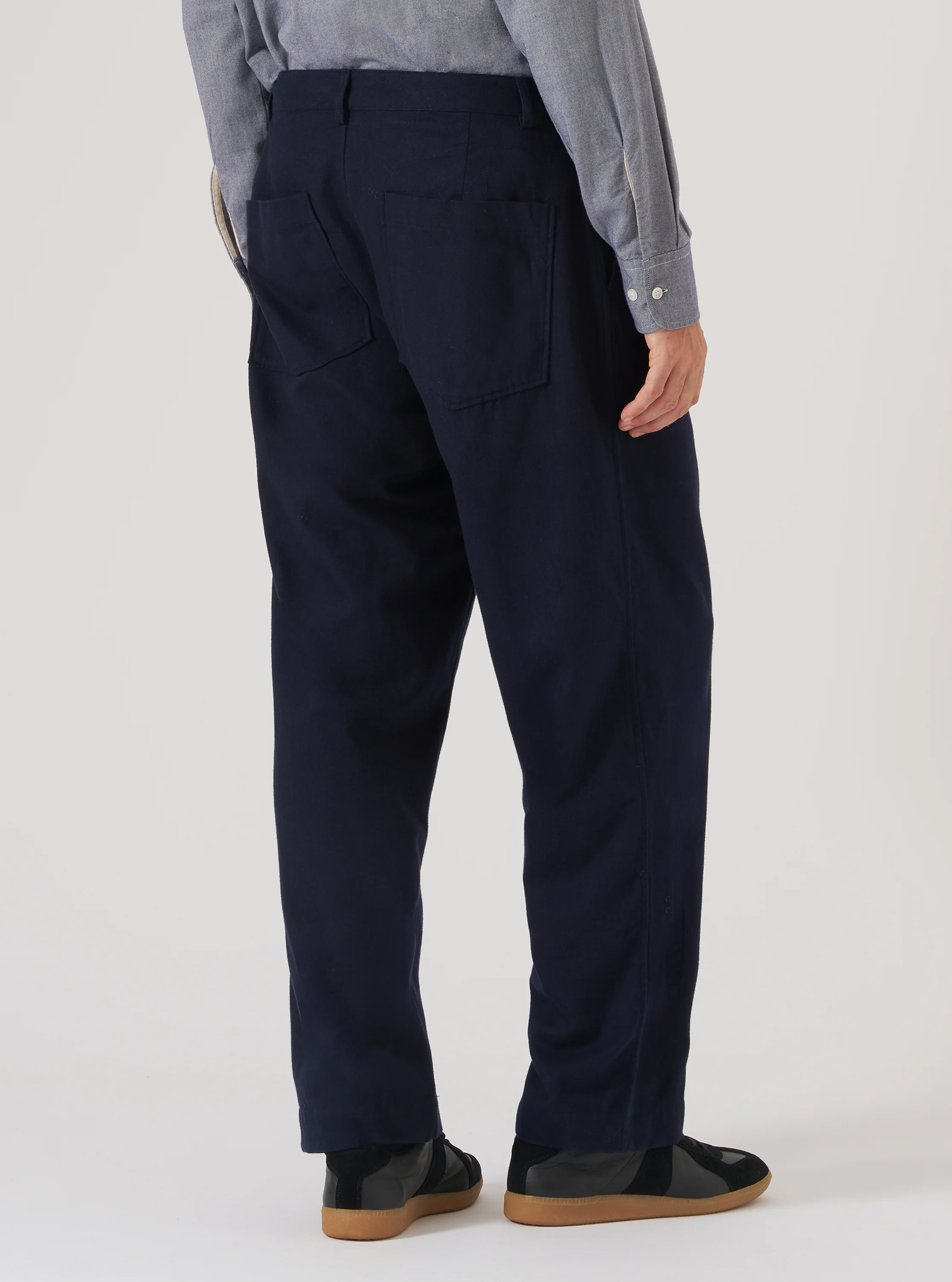 Navy Brushed Moleskin Duke Pant - Image 3