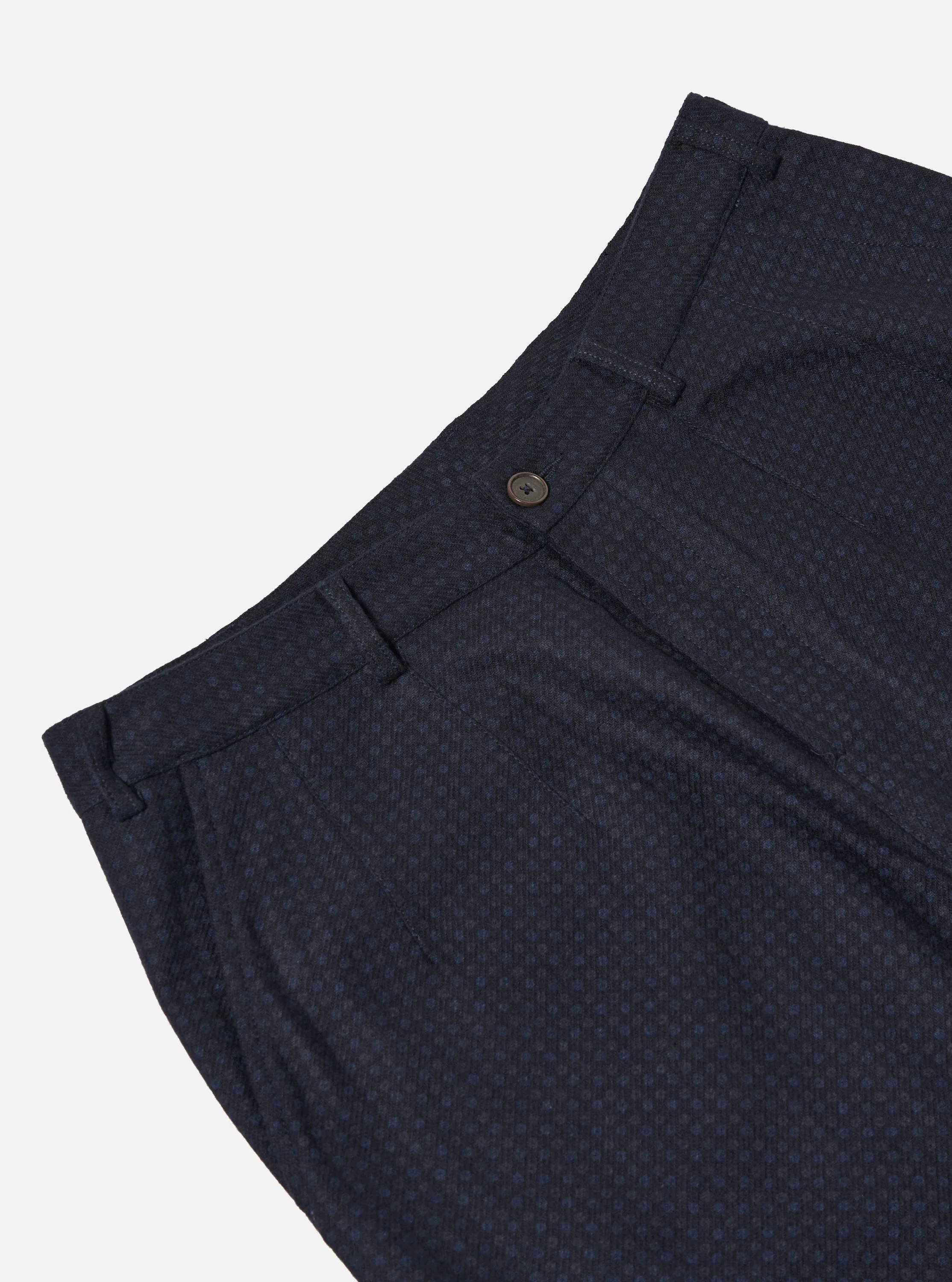 Navy Dot Print Flannel Dutch Pant - Image 6