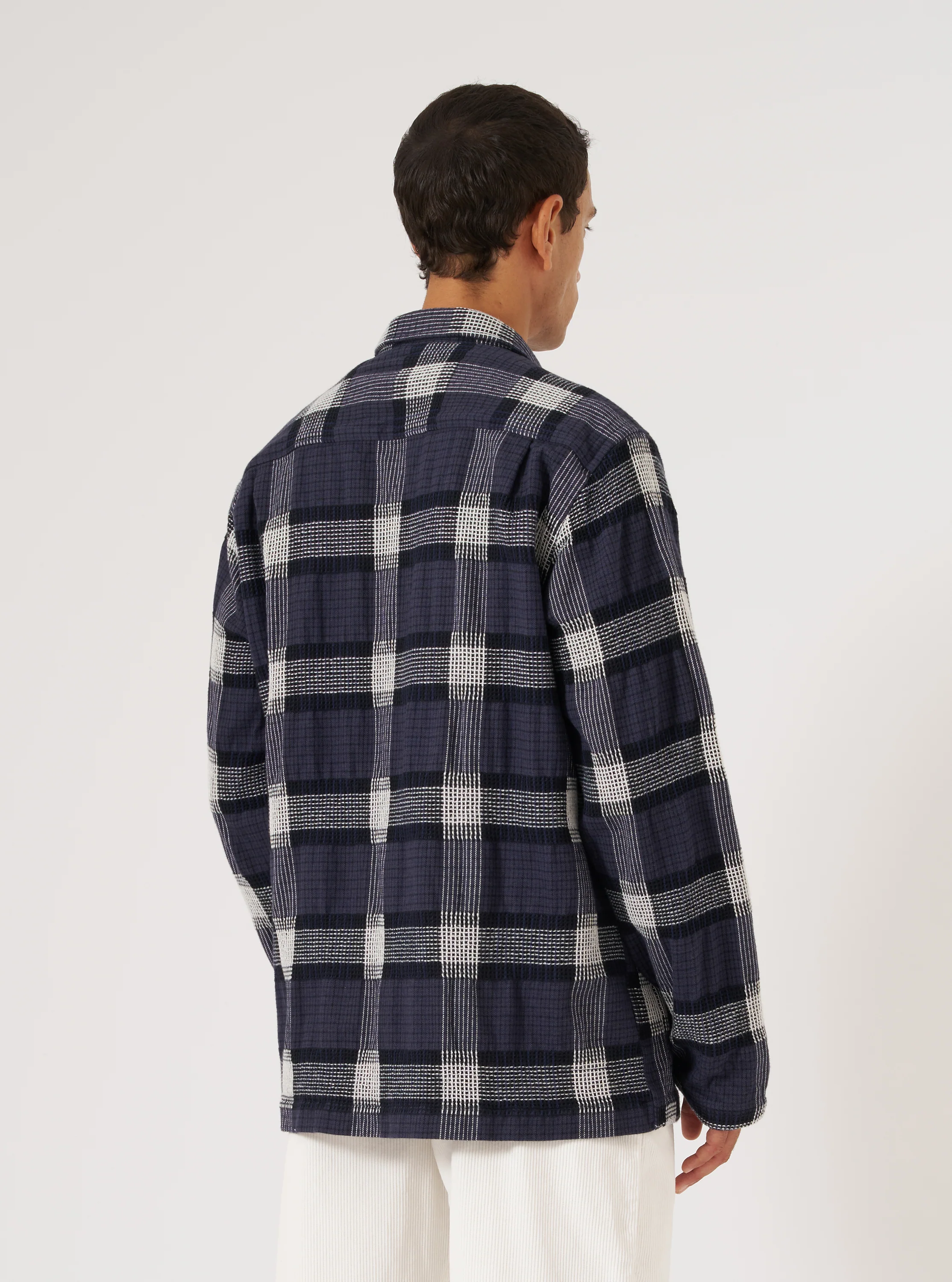 Charcoal Polka Check Easy Overshirt - Image 3