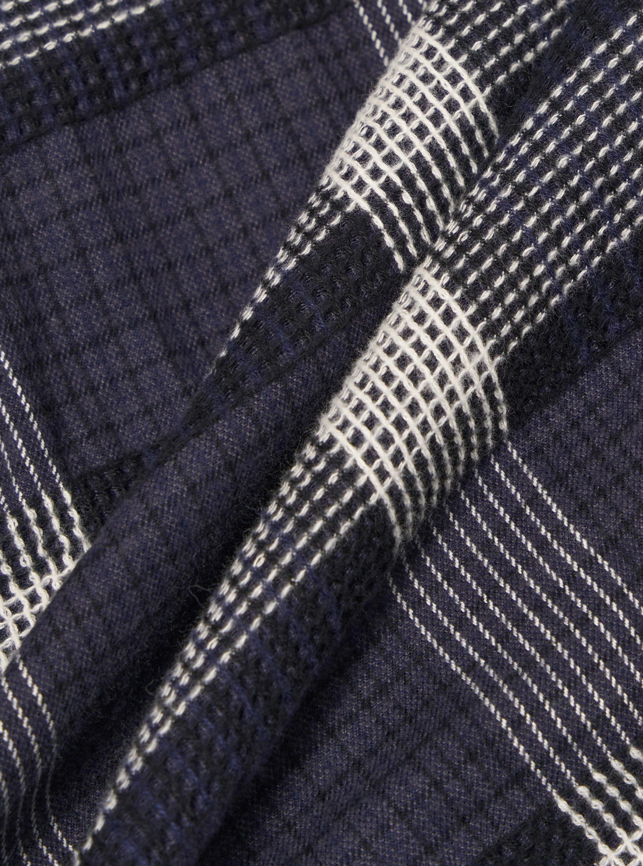 Charcoal Polka Check Easy Overshirt - Image 4