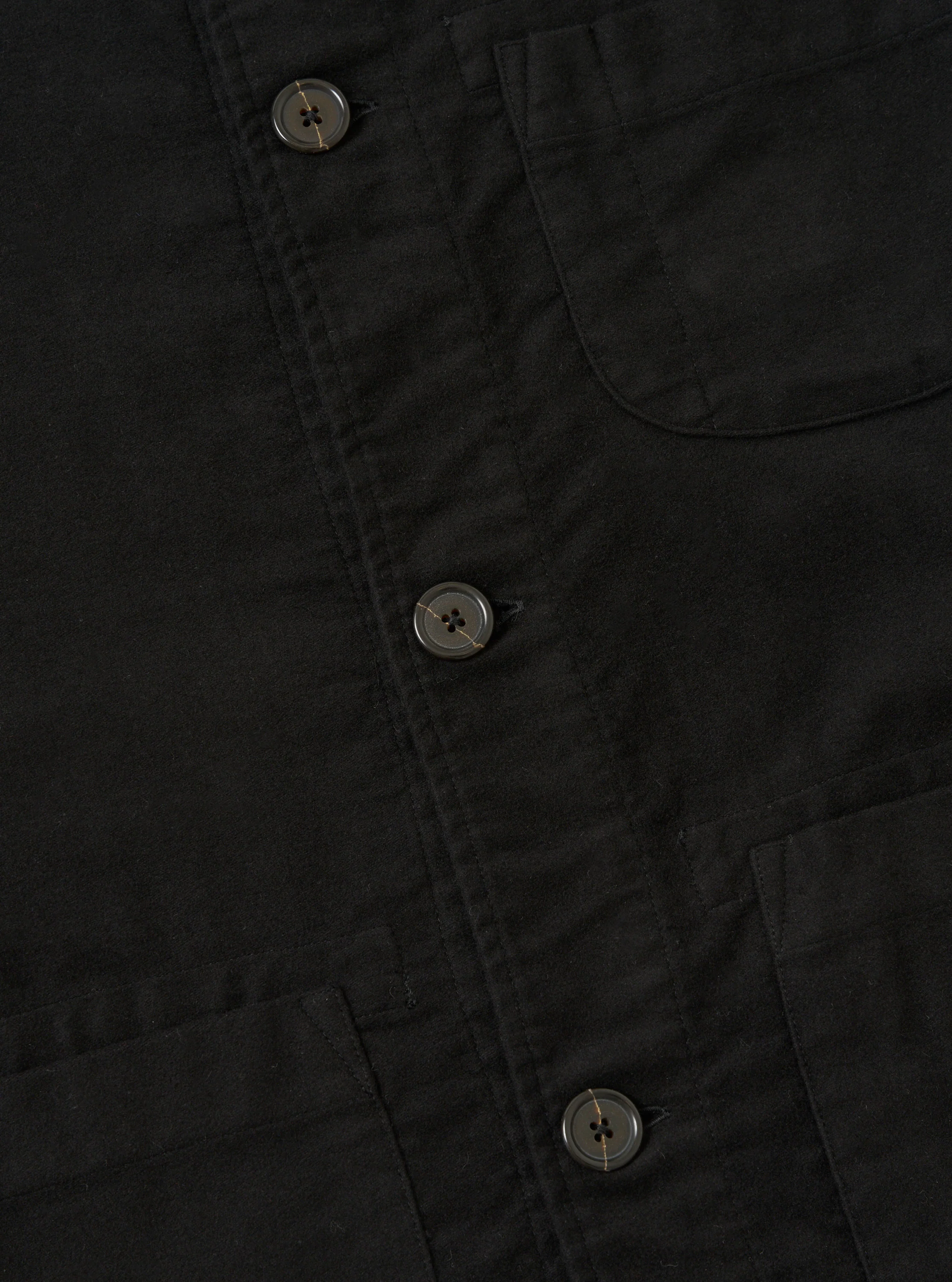 Black Comfort Moleskin Field Jacket - Image 8
