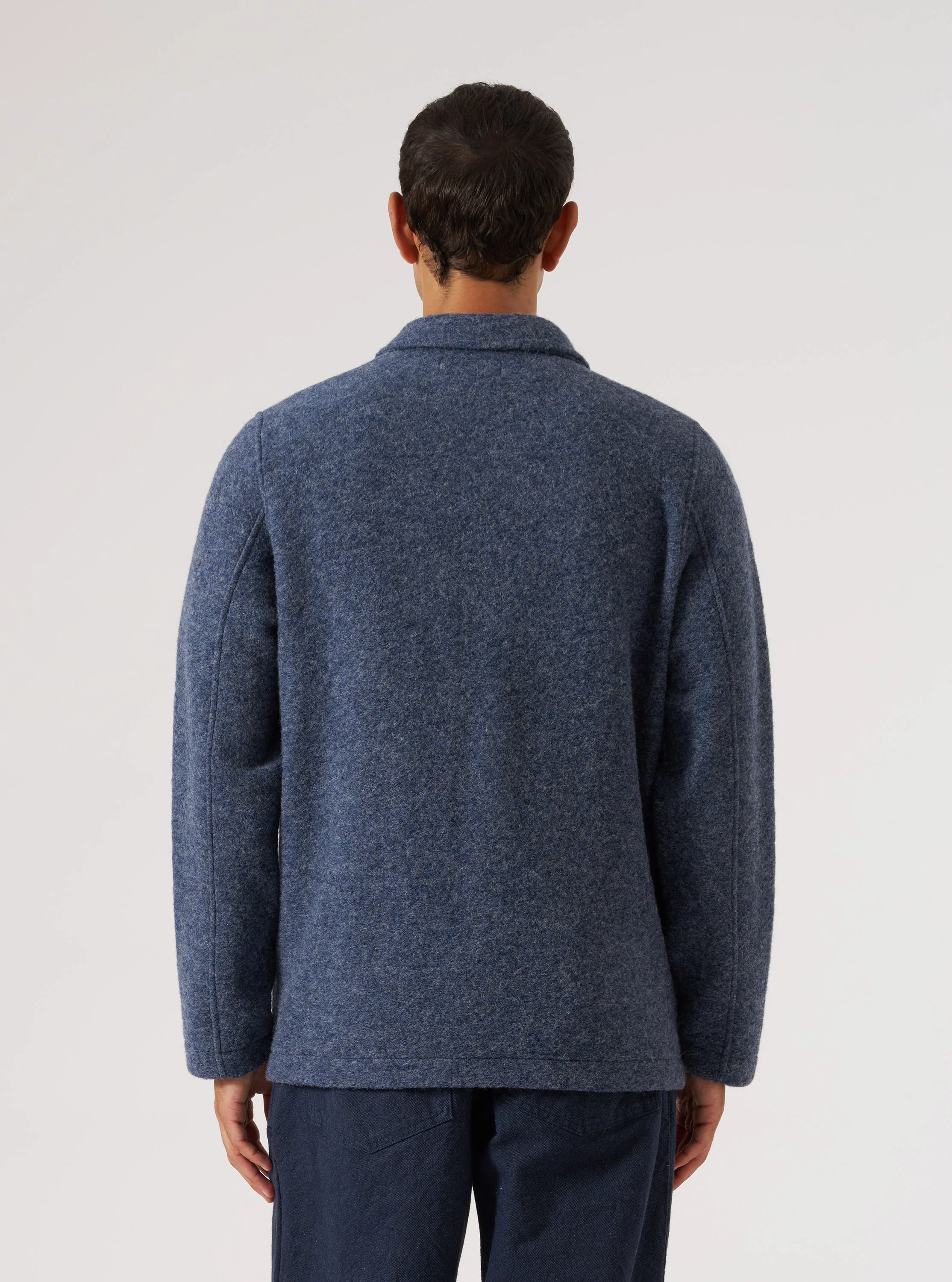 Slate Blue Wool Fleece Field Jacket - Image 3