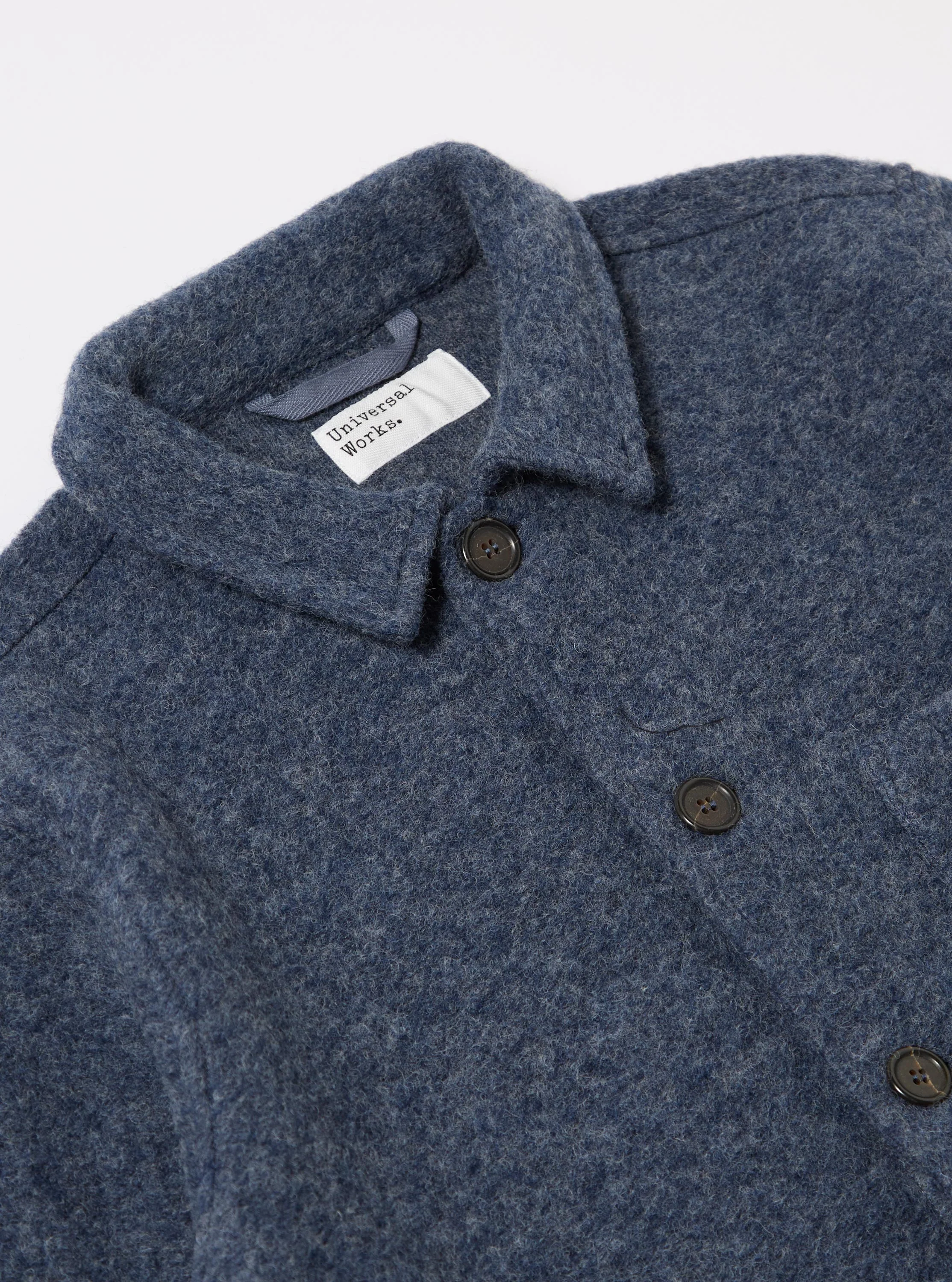 Slate Blue Wool Fleece Field Jacket - Image 6