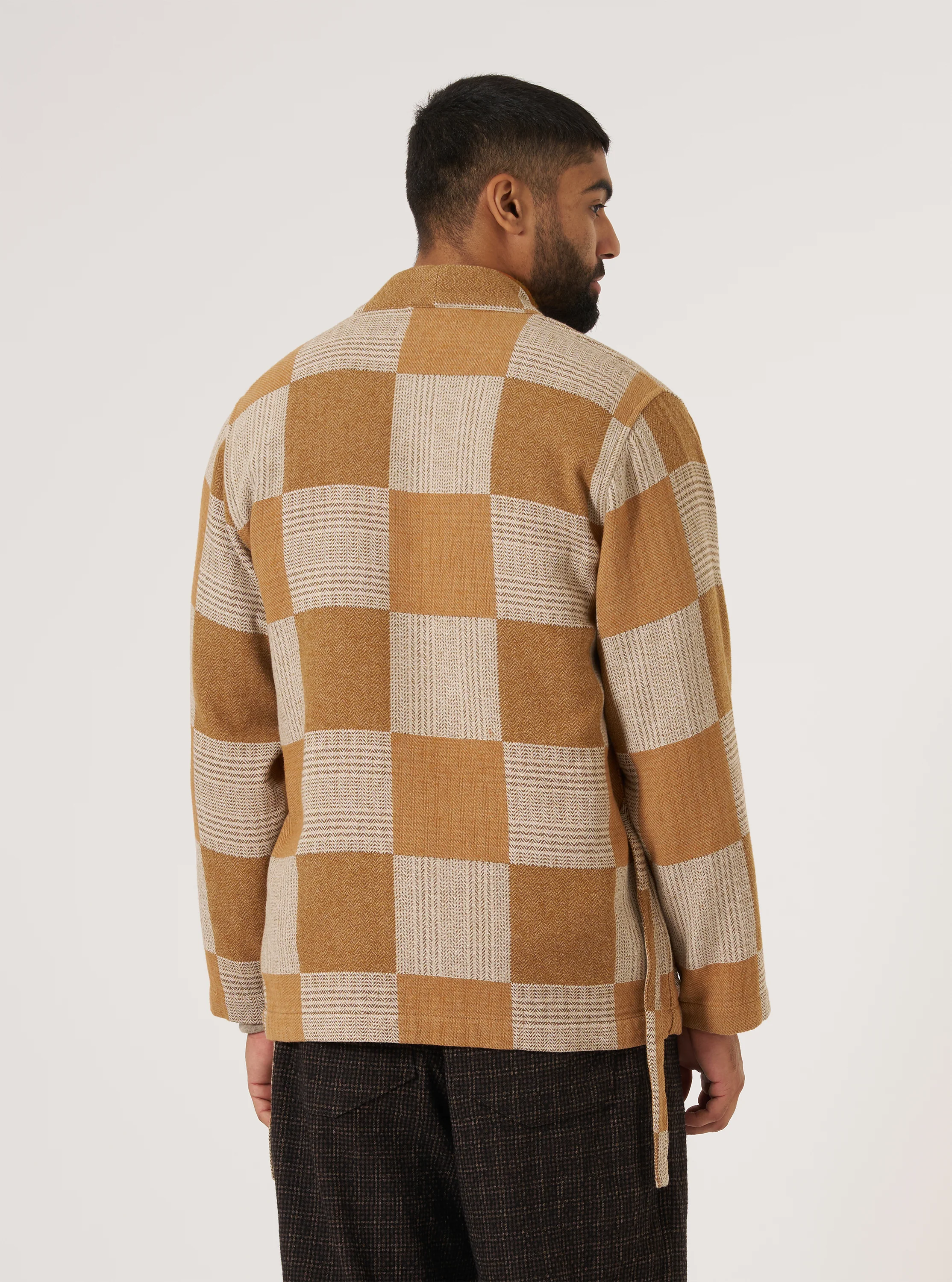 Brown Japanese Patchwork Kyoto Work Jacket - Image 3