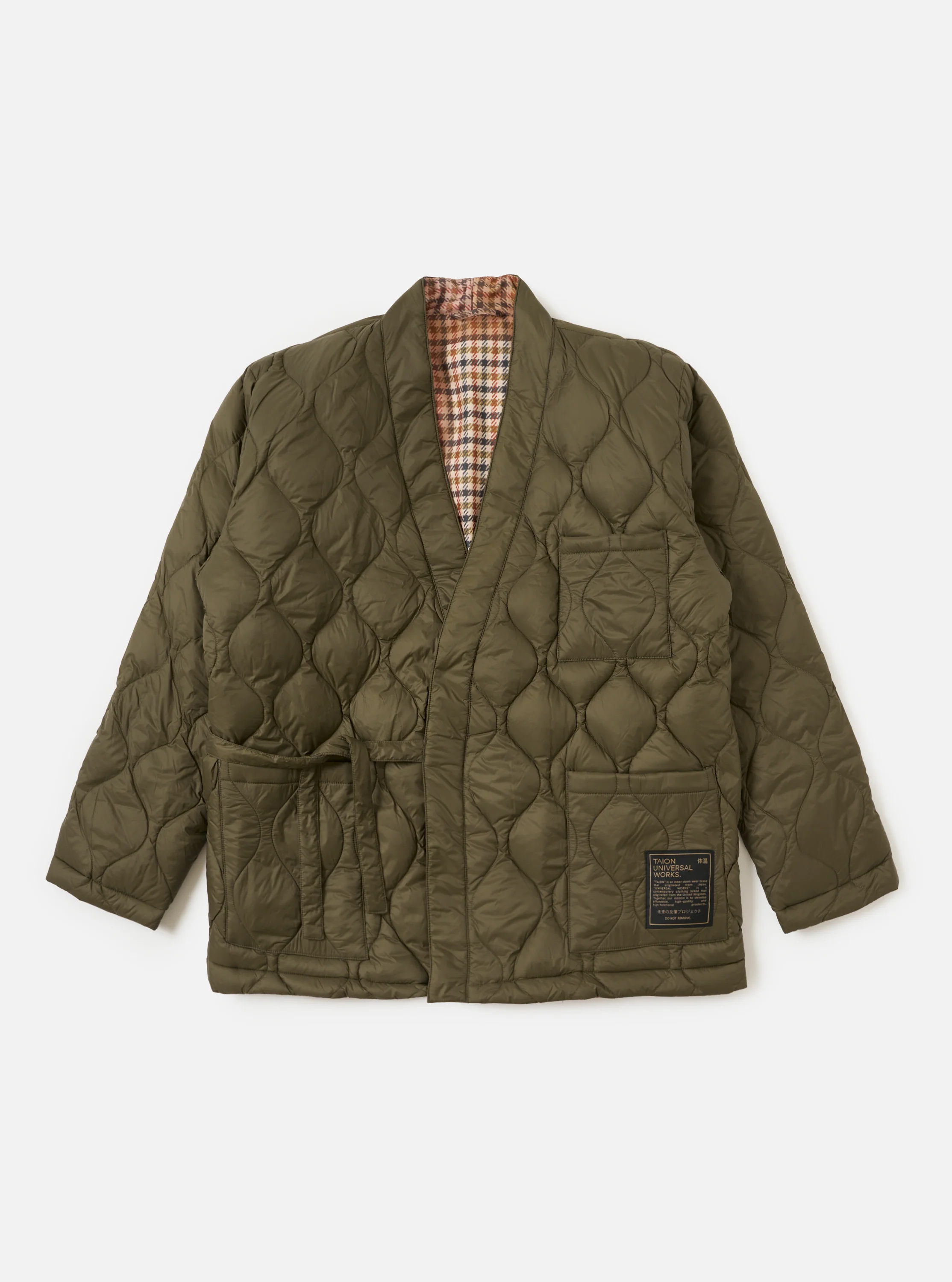 TAION x Universal Works Reversible Dark Olive Military Line Kyoto Work Jacket - Image 6