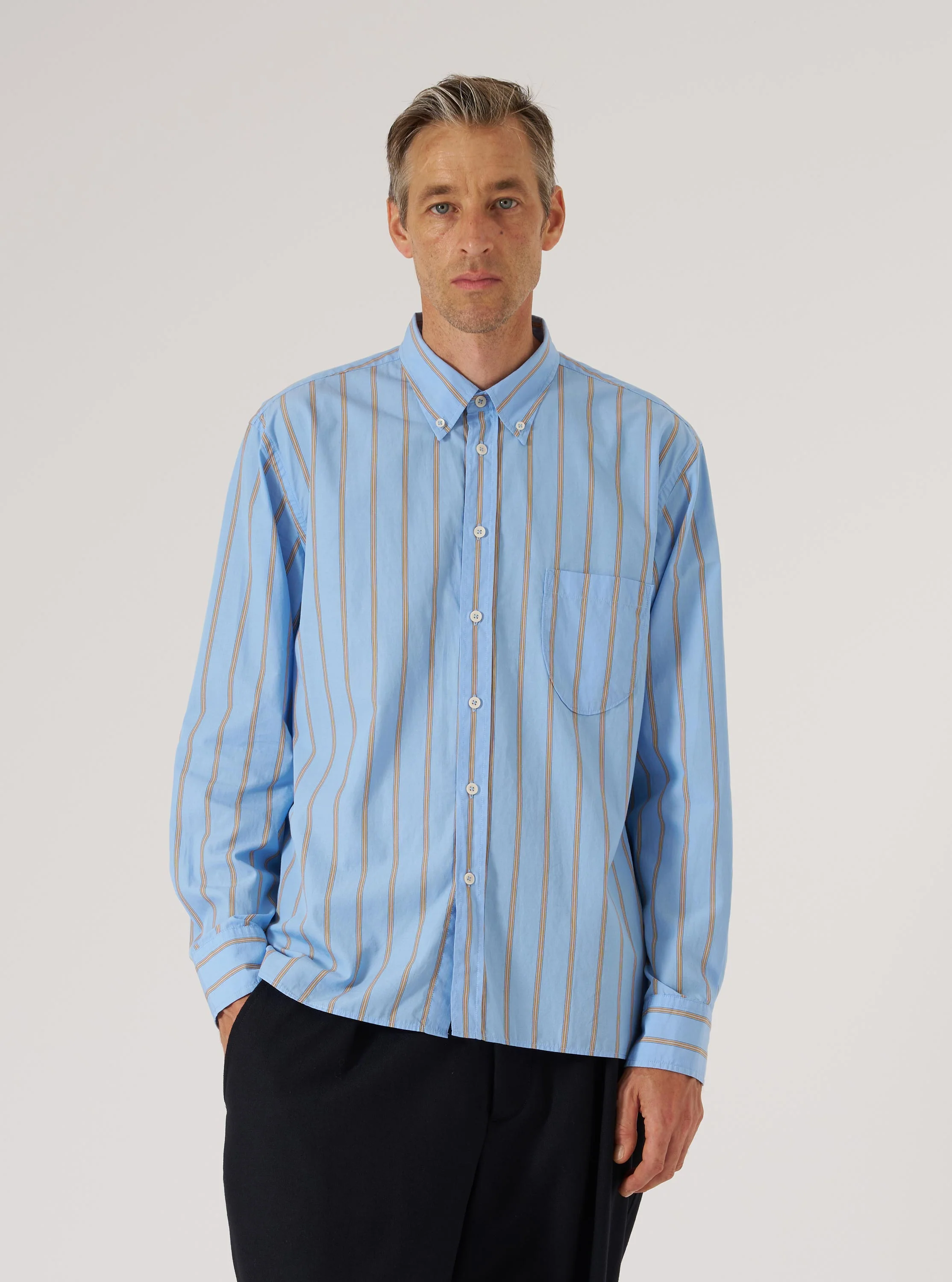 Blue Pop Stripe Four Lazy Day Shirt - Image 2