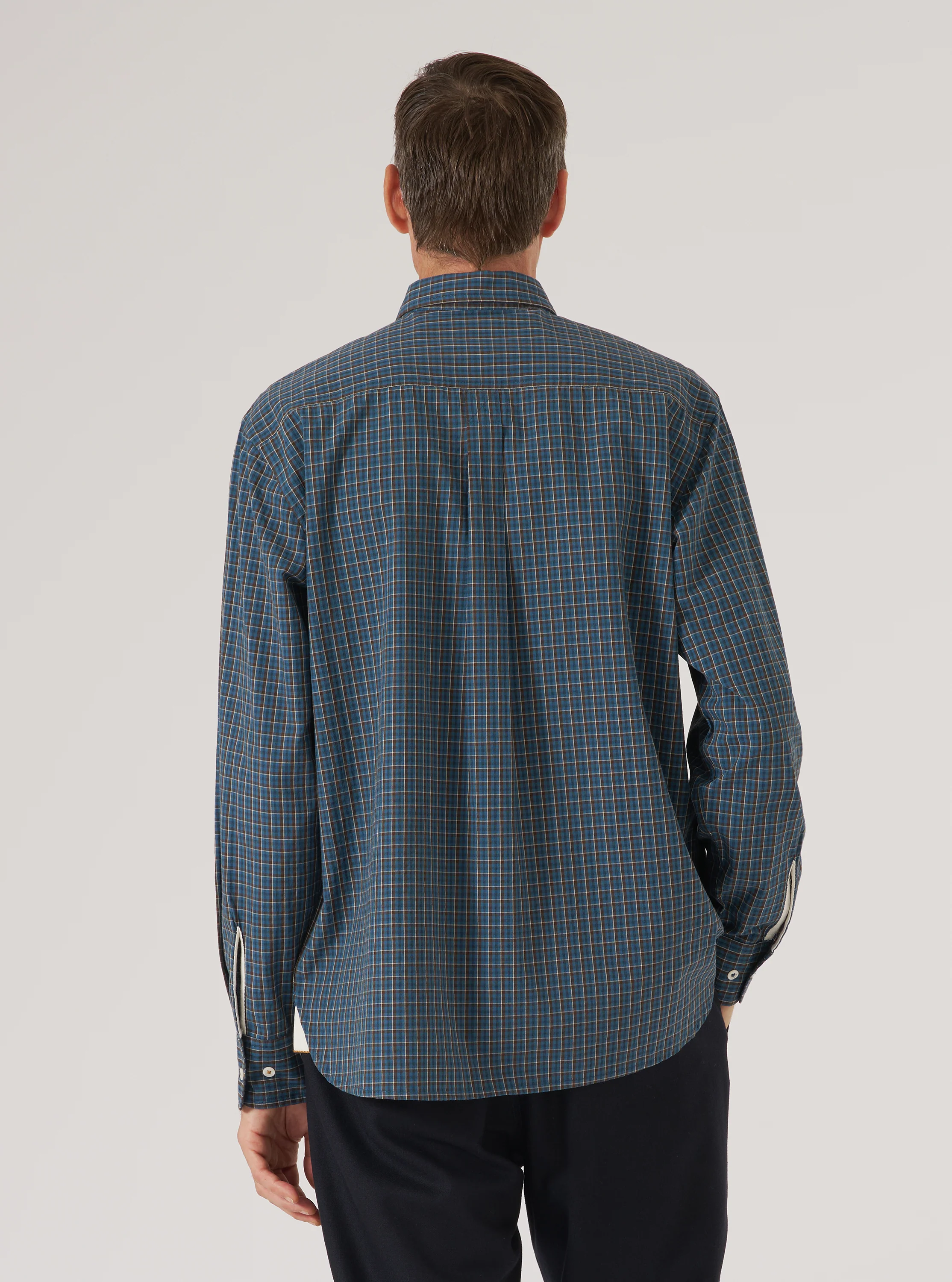 Blue Shiro Check Lazy Day Shirt - Image 3