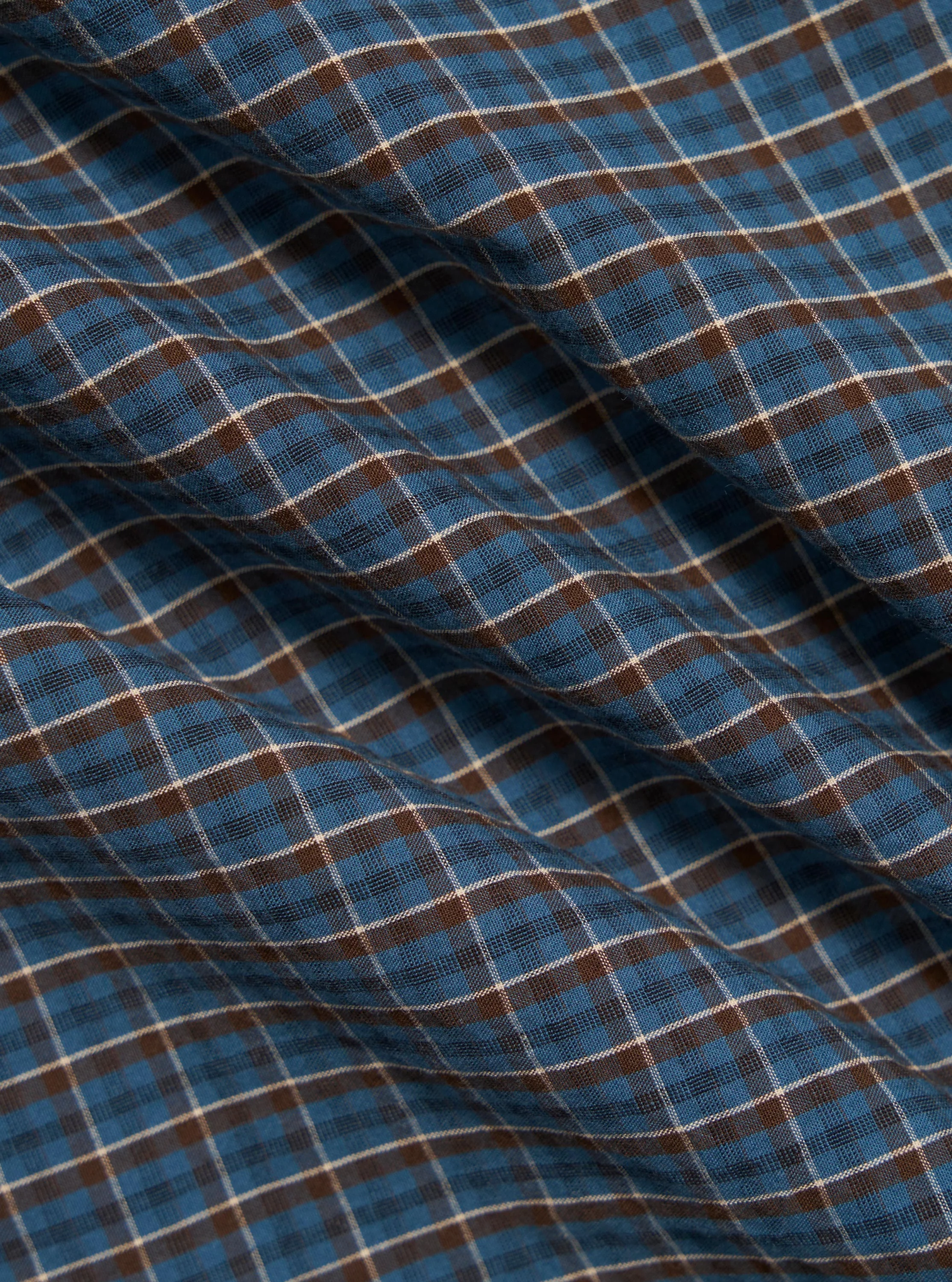 Blue Shiro Check Lazy Day Shirt - Image 4