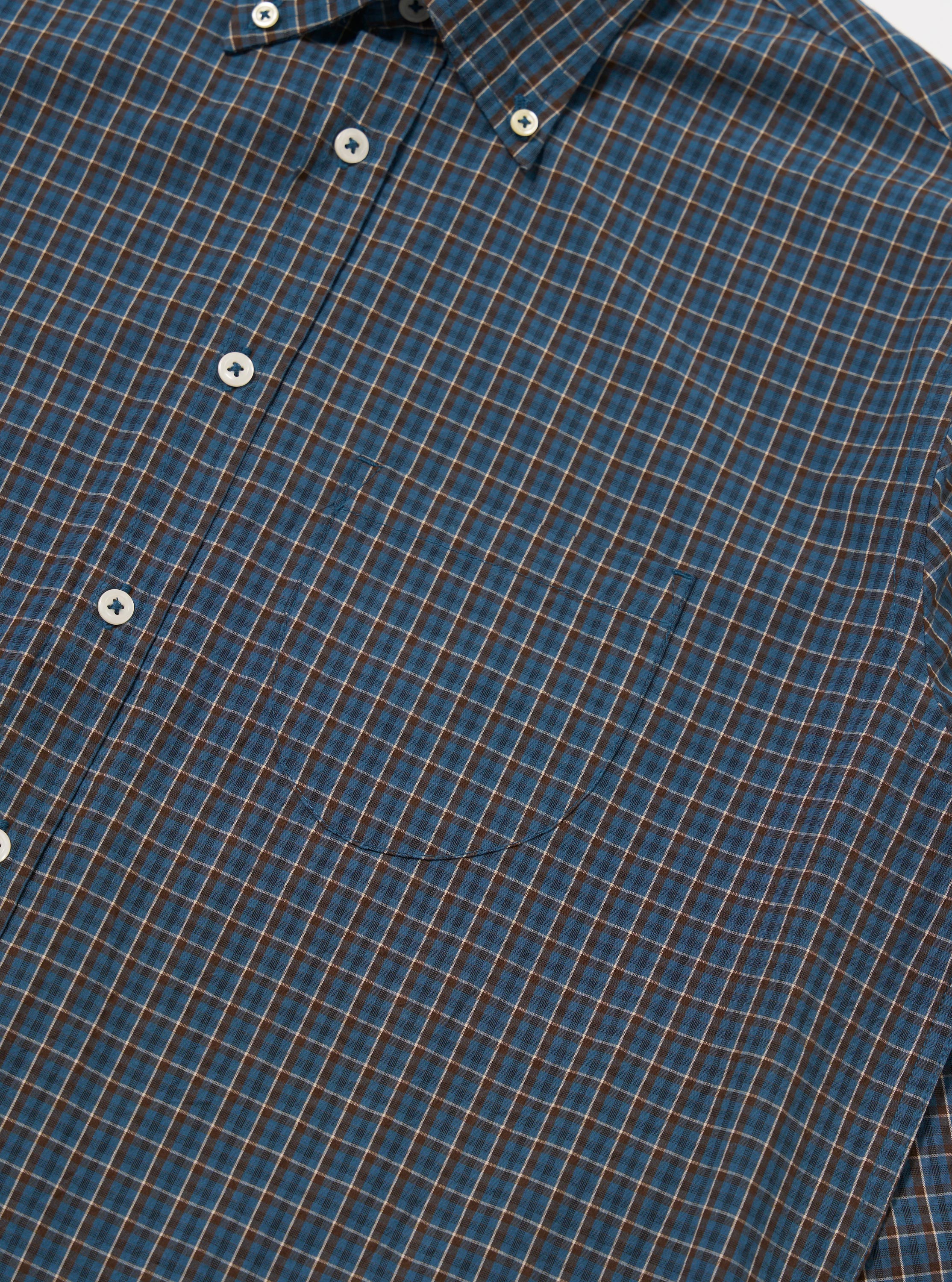 Blue Shiro Check Lazy Day Shirt - Image 7