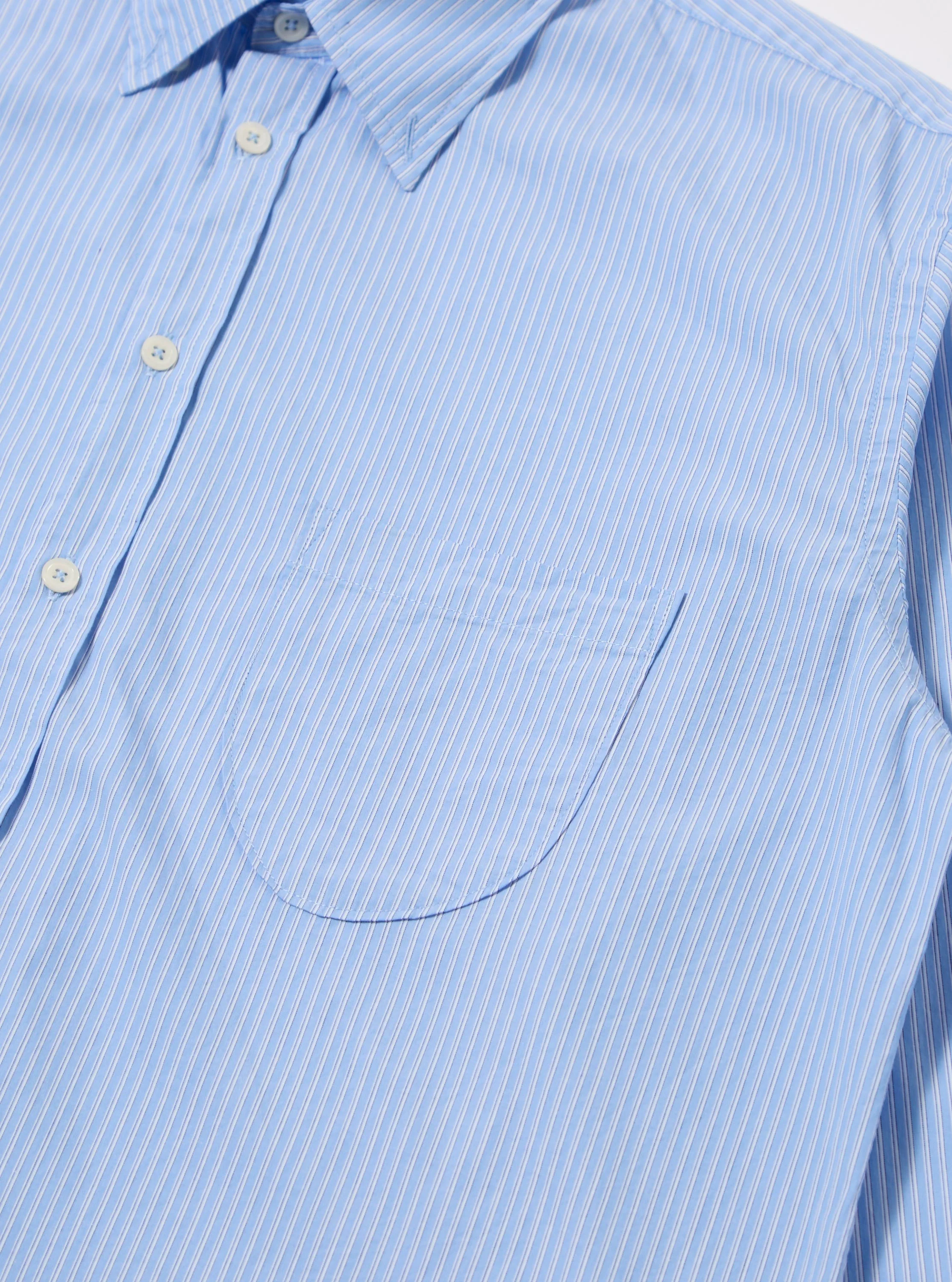 Blue Vila Stripe Narrow Lazy Day Shirt - Image 7