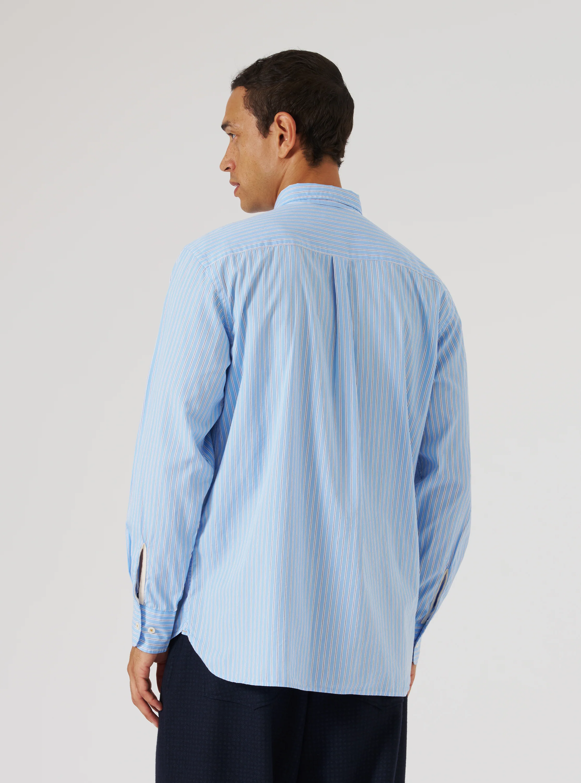 Blue Vila Stripe Wide Lazy Day Shirt - Image 3