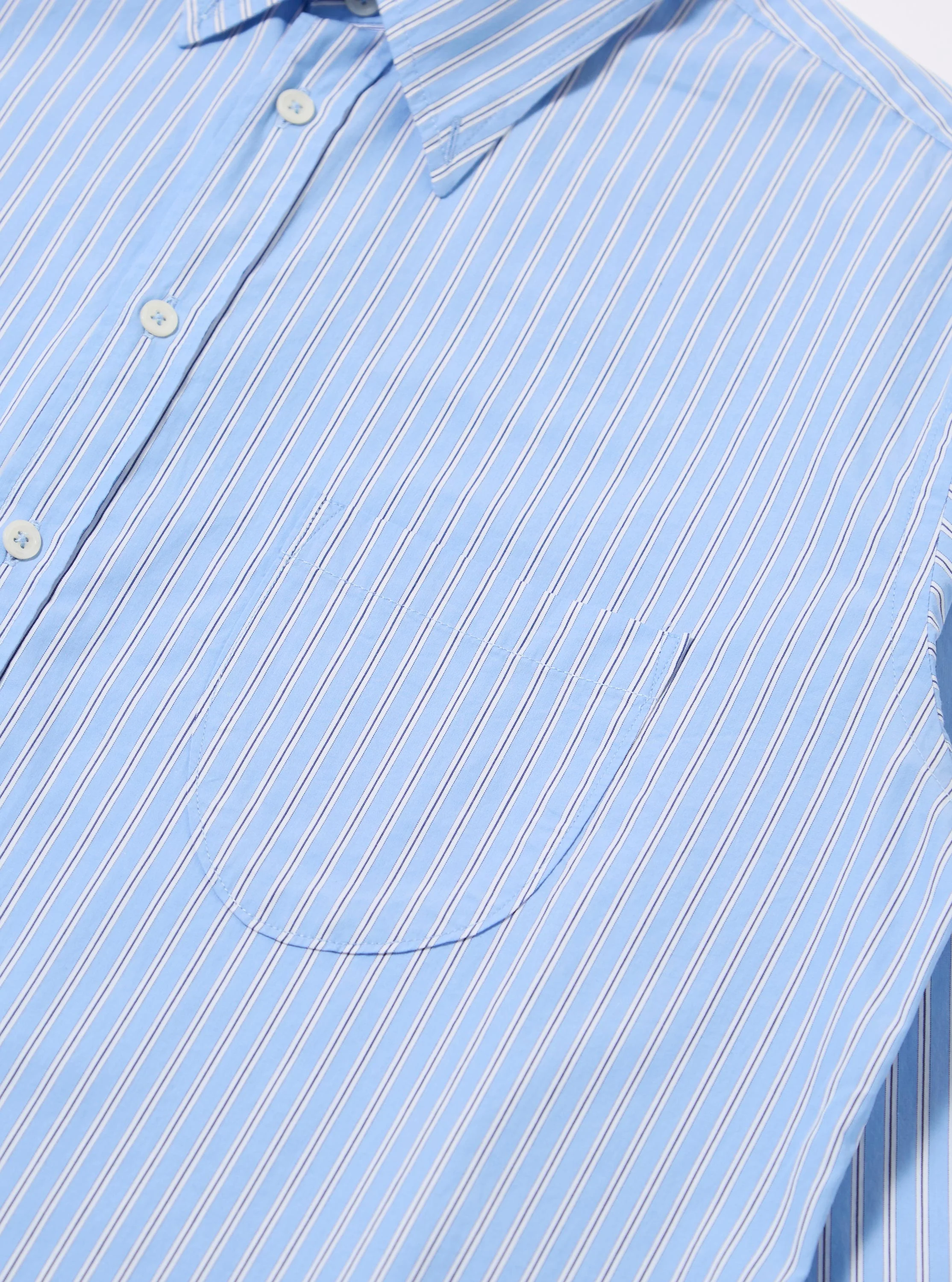 Blue Vila Stripe Wide Lazy Day Shirt - Image 7