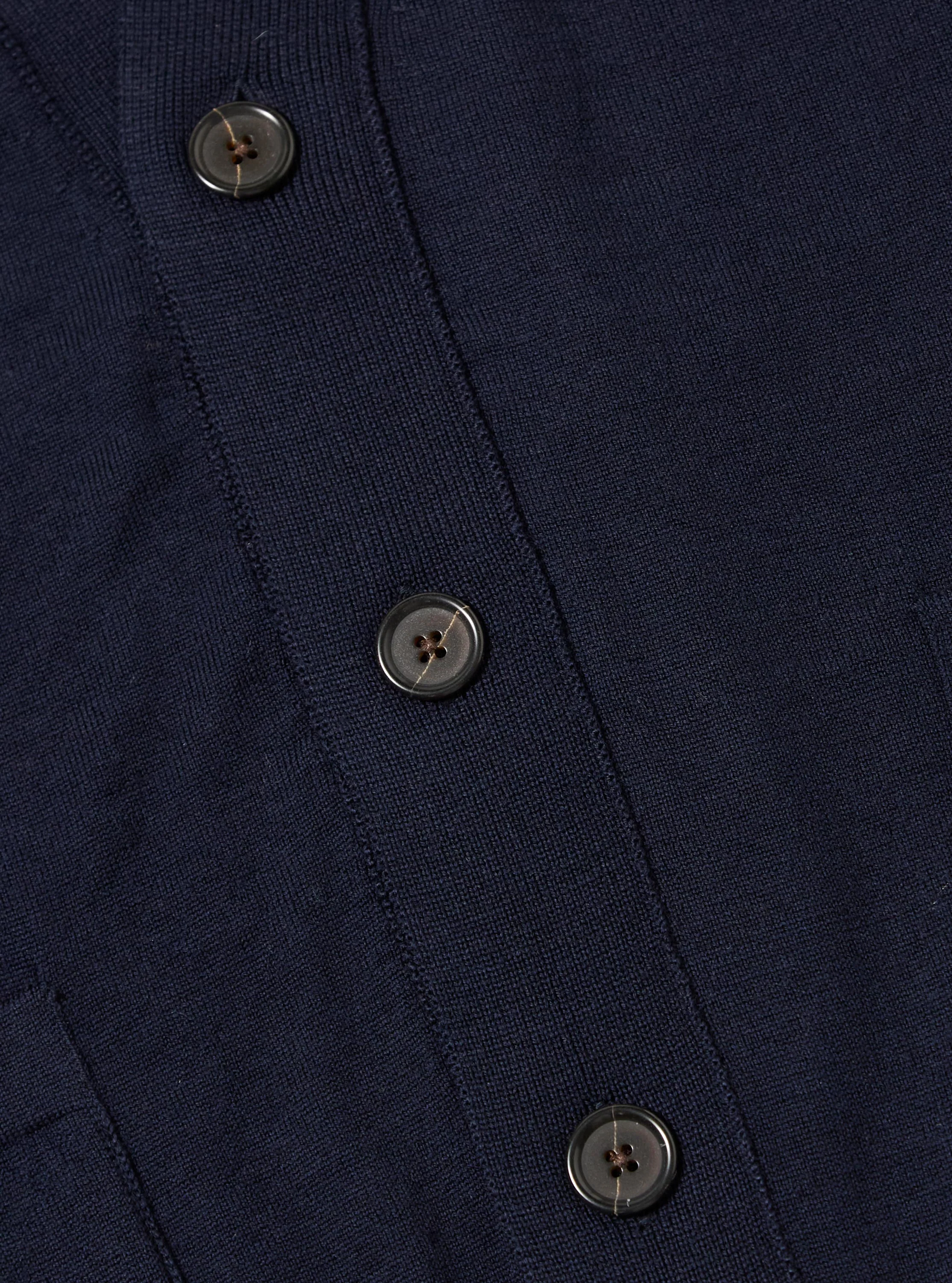 Navy Merino Loose Cardigan - Image 7