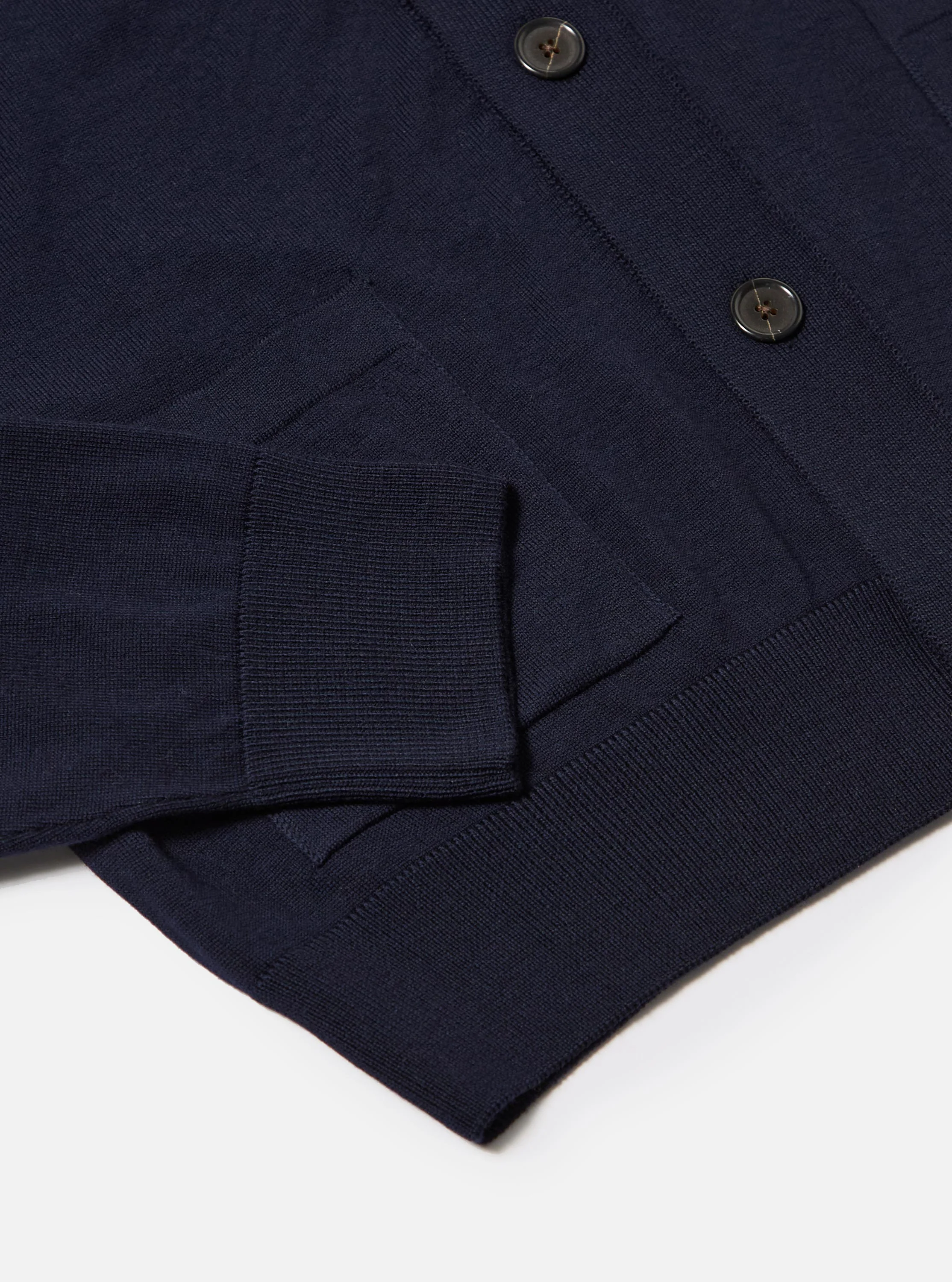 Navy Merino Loose Cardigan - Image 8
