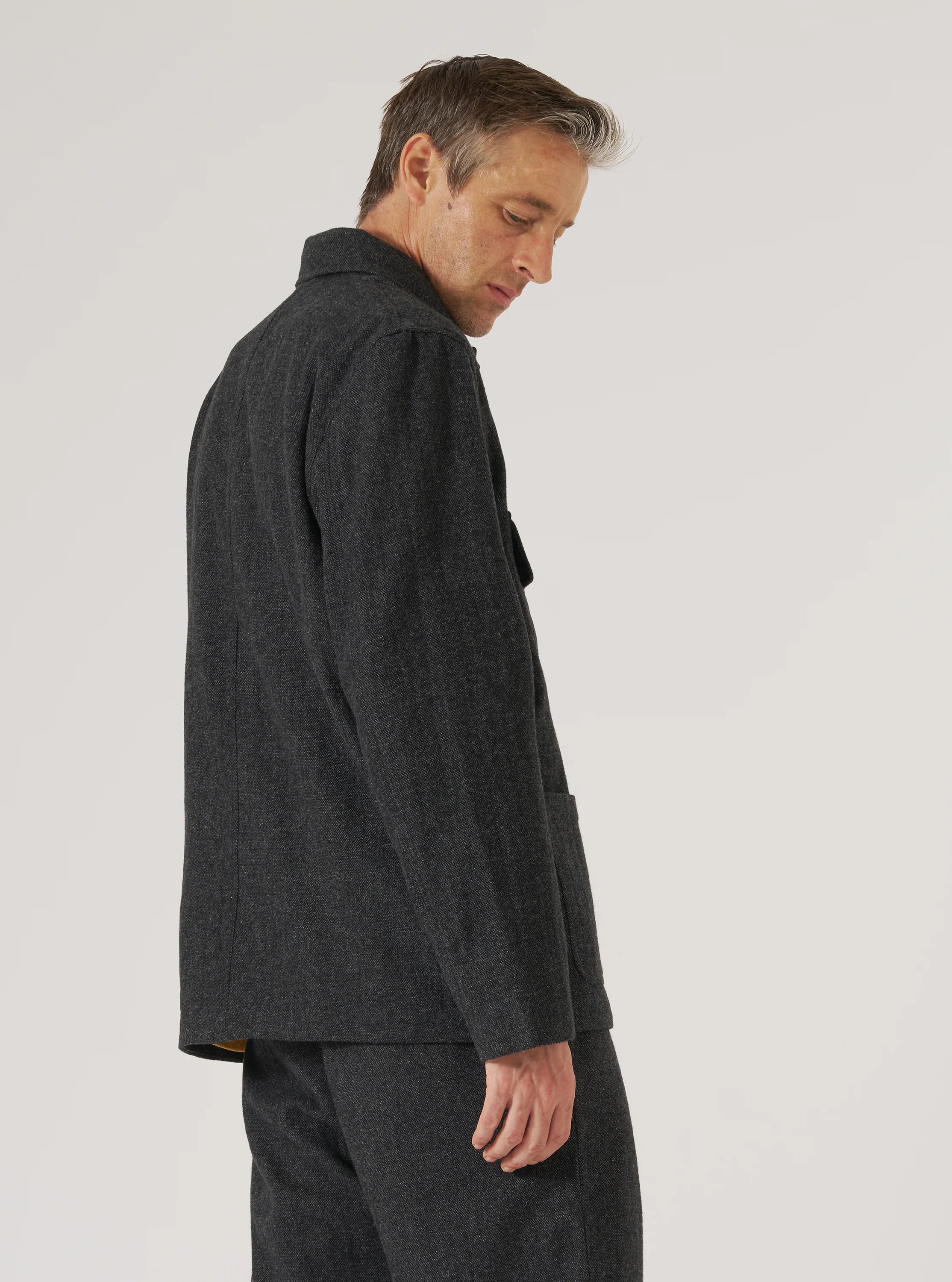 Grey Anders Wool Upcycled Merchant Jacket - Image 3