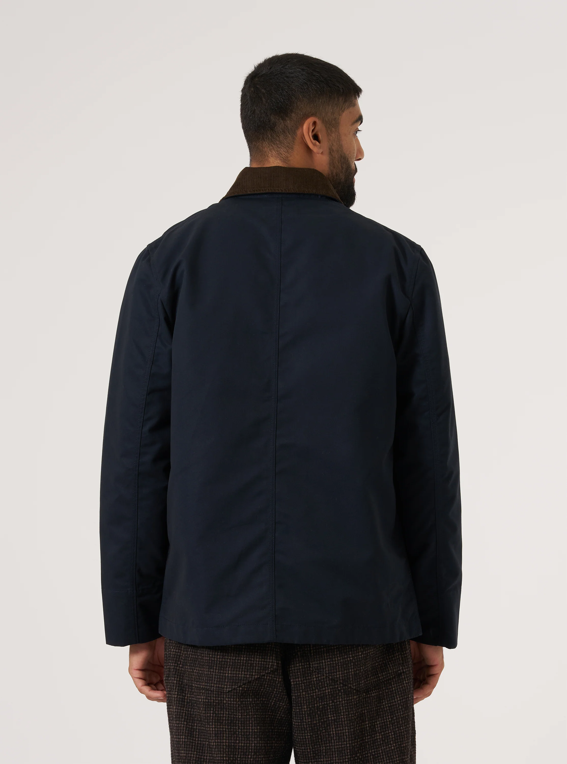 Navy Brushed Polytech Merchant Jacket - Image 3