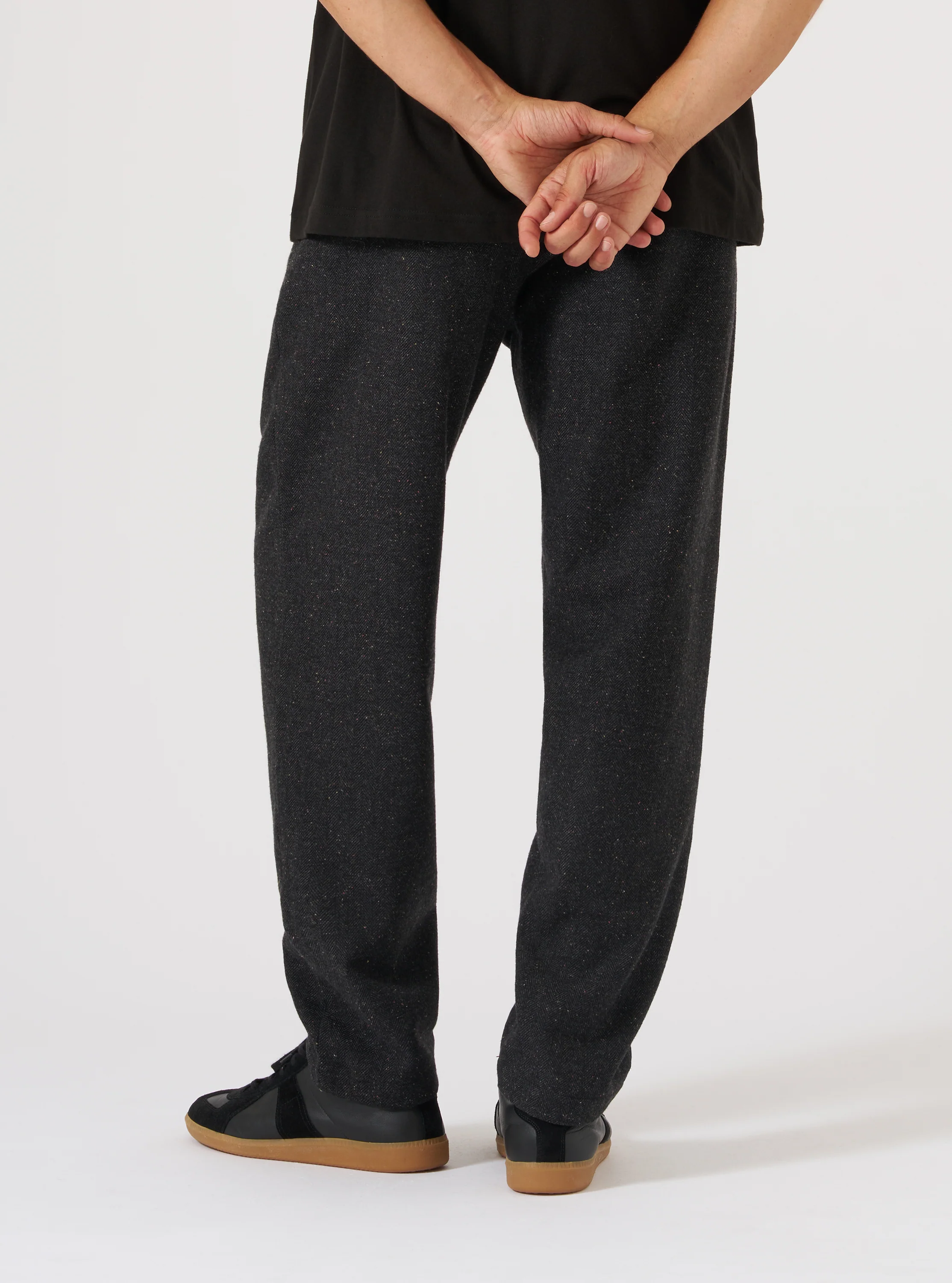 Black Salt N Pepper Tweed Military Chino - Image 3