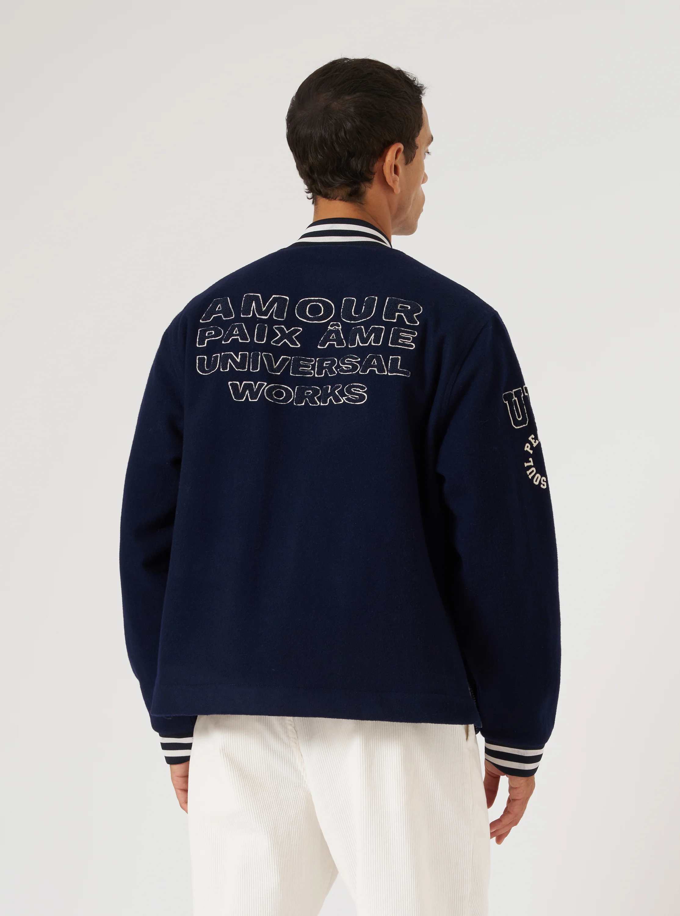 Navy Mowbray Newark Bomber Jacket - Image 3
