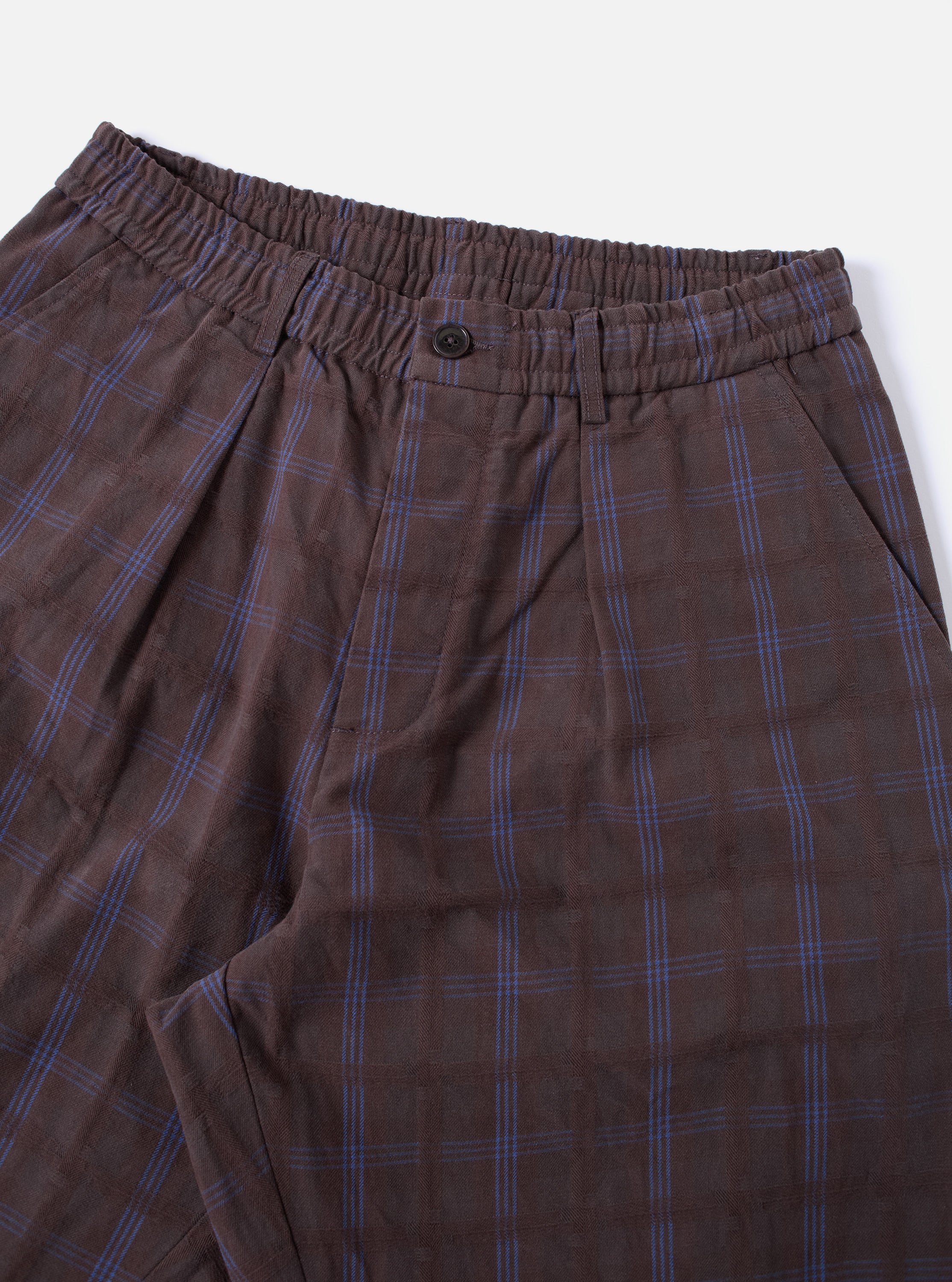 Brown Crans Cotton Check Oxford Pant - Image 4