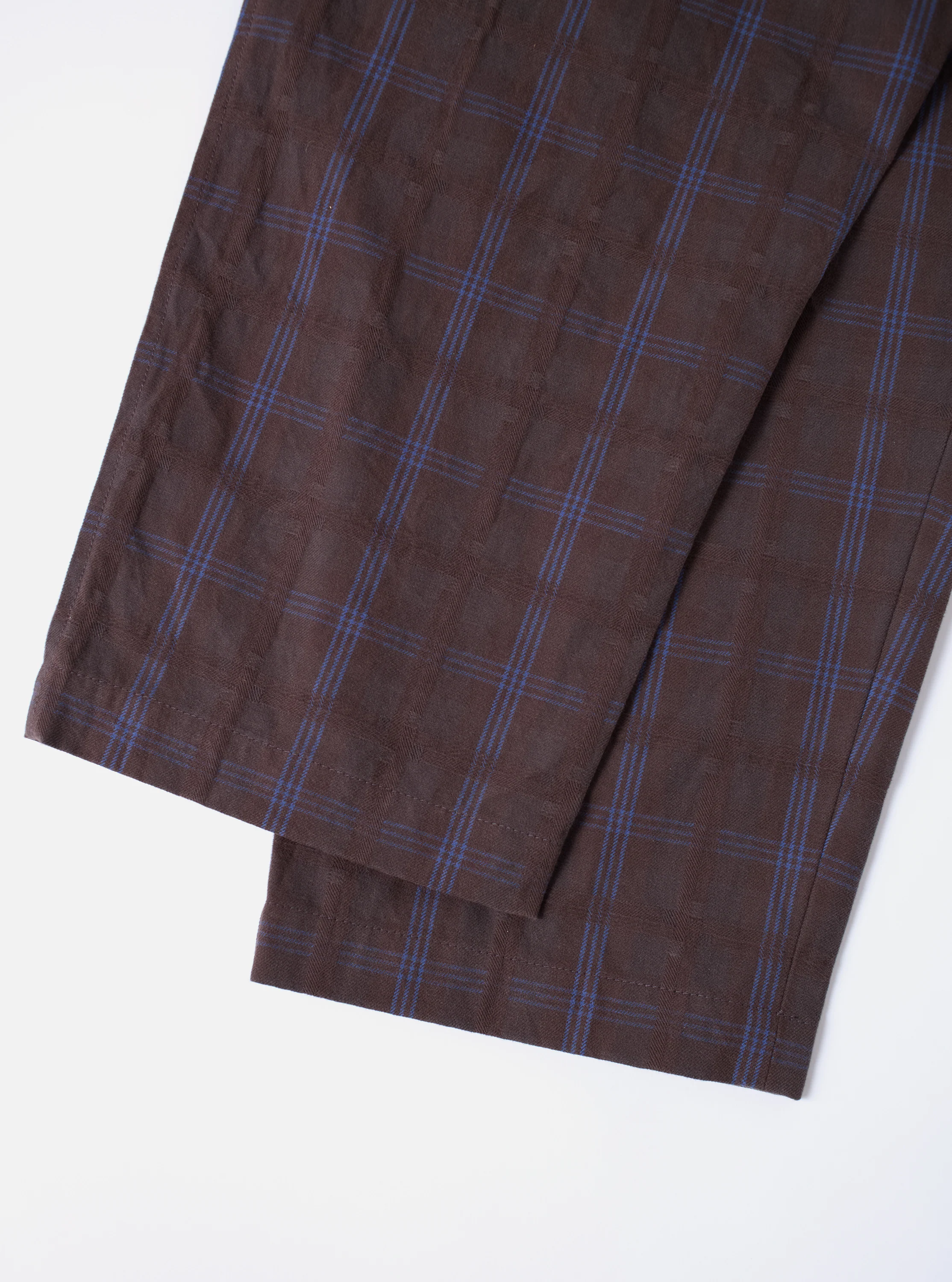 Brown Crans Cotton Check Oxford Pant - Image 6